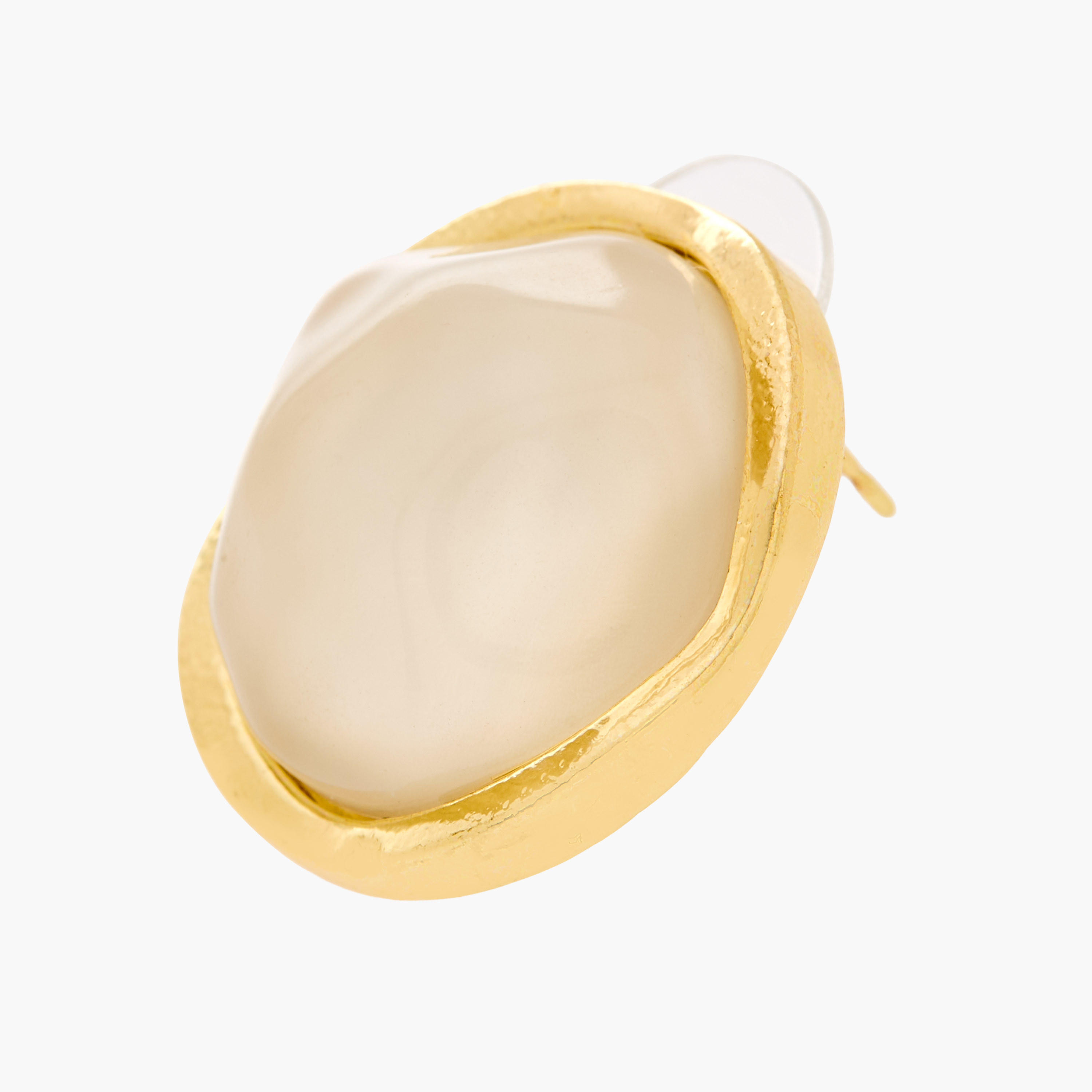 Gold Tone Stud Earrings with Pushback Closure-women-watchesandjewellery-jewellery-earrings-image-3