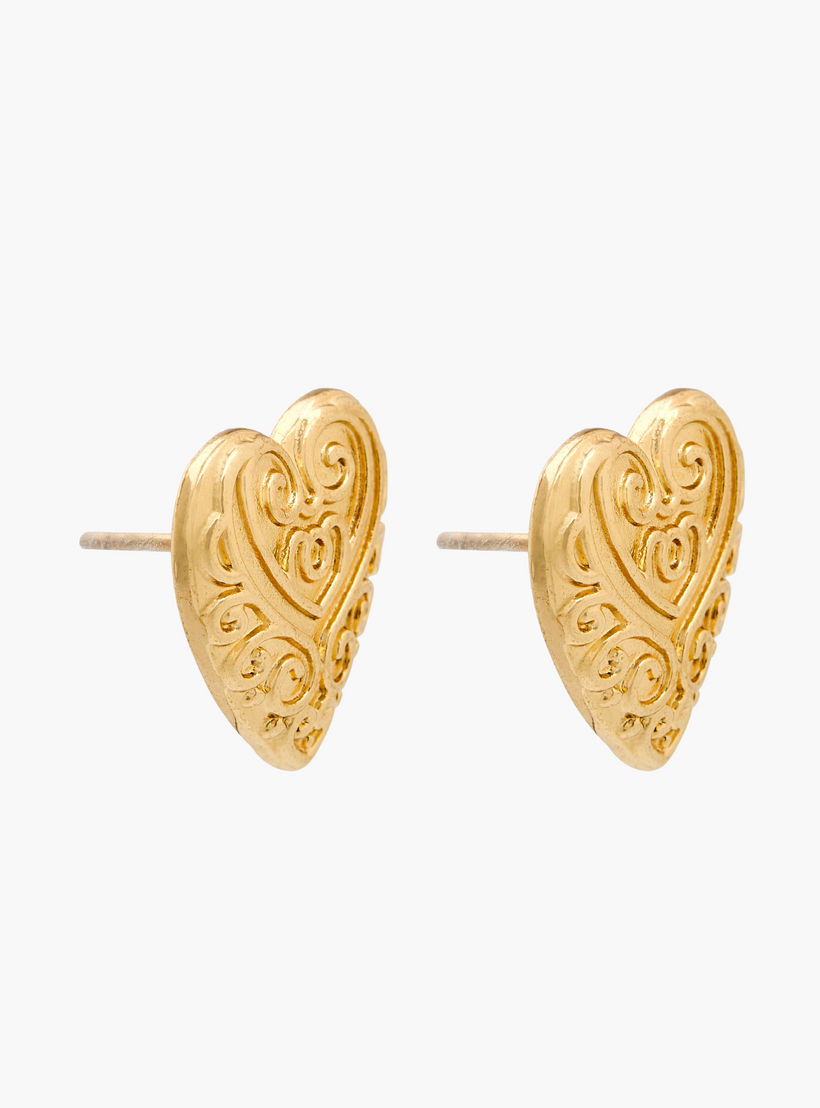 حلقان ميتاليك بمكبس إغلاق خلفي - طقم من 3 أزواج-women-watchesandjewellery-jewellery-earrings-image-8