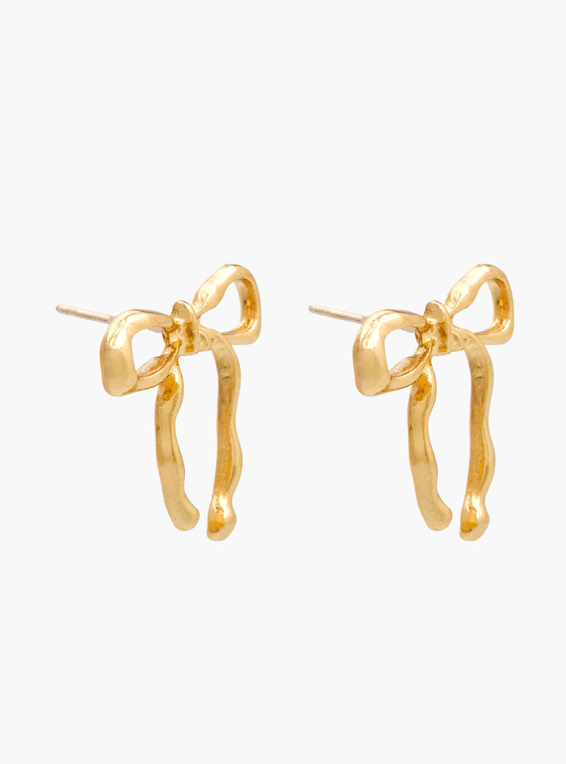 حلقان ميتاليك بمكبس إغلاق خلفي - طقم من 3 أزواج-women-watchesandjewellery-jewellery-earrings-image-10