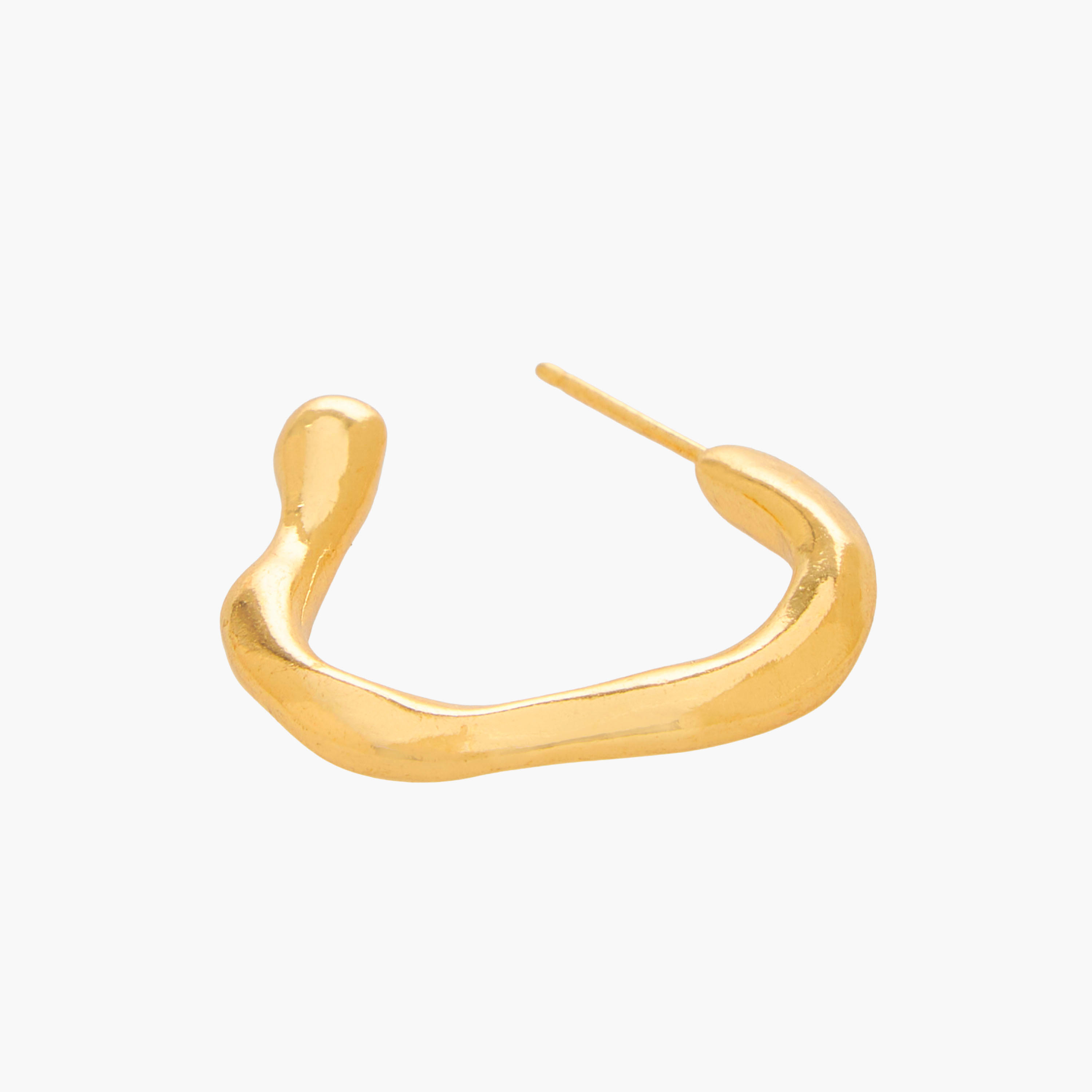 حلقان طوق ذهبية اللون بمكبس إغلاق خلفي - طقم من 3 أزواج-women-watchesandjewellery-jewellery-earrings-image-6