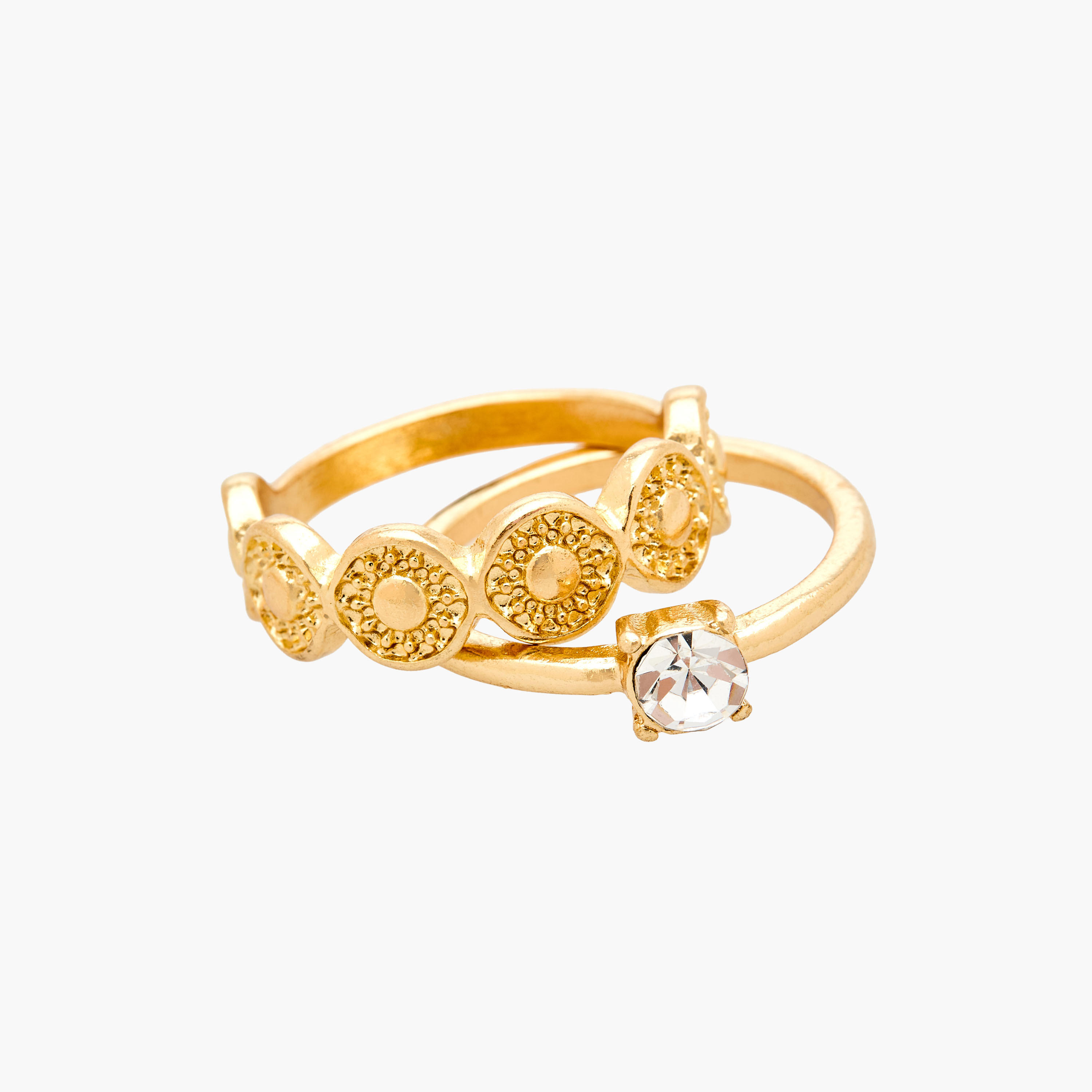 Set of 9 - Assorted Gold Tone Ring-women-watchesandjewellery-jewellery-rings-image-3