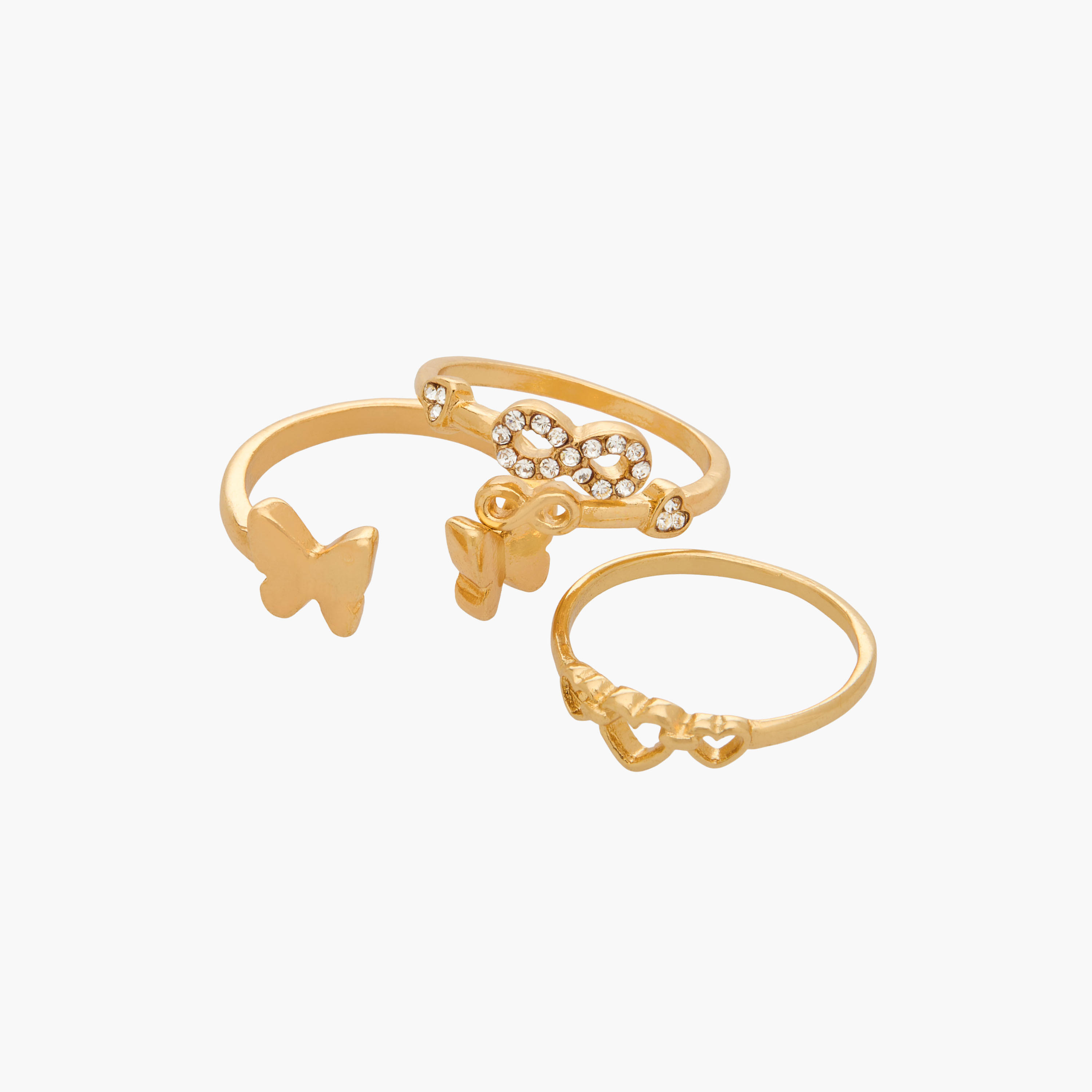 طقم خواتم ذهبية 3 قطع متنوعة-women-watchesandjewellery-jewellery-rings-image-2