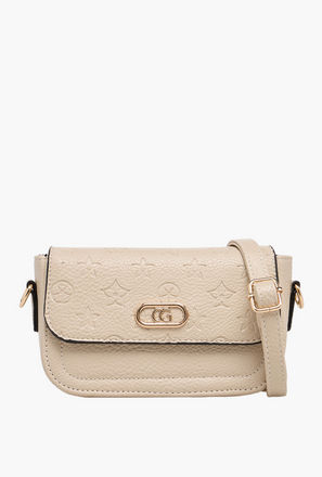 شنطة كروس بودي بنقوش وسحاب إغلاق من أدور-women-bagsandwallets-handbags-image-1