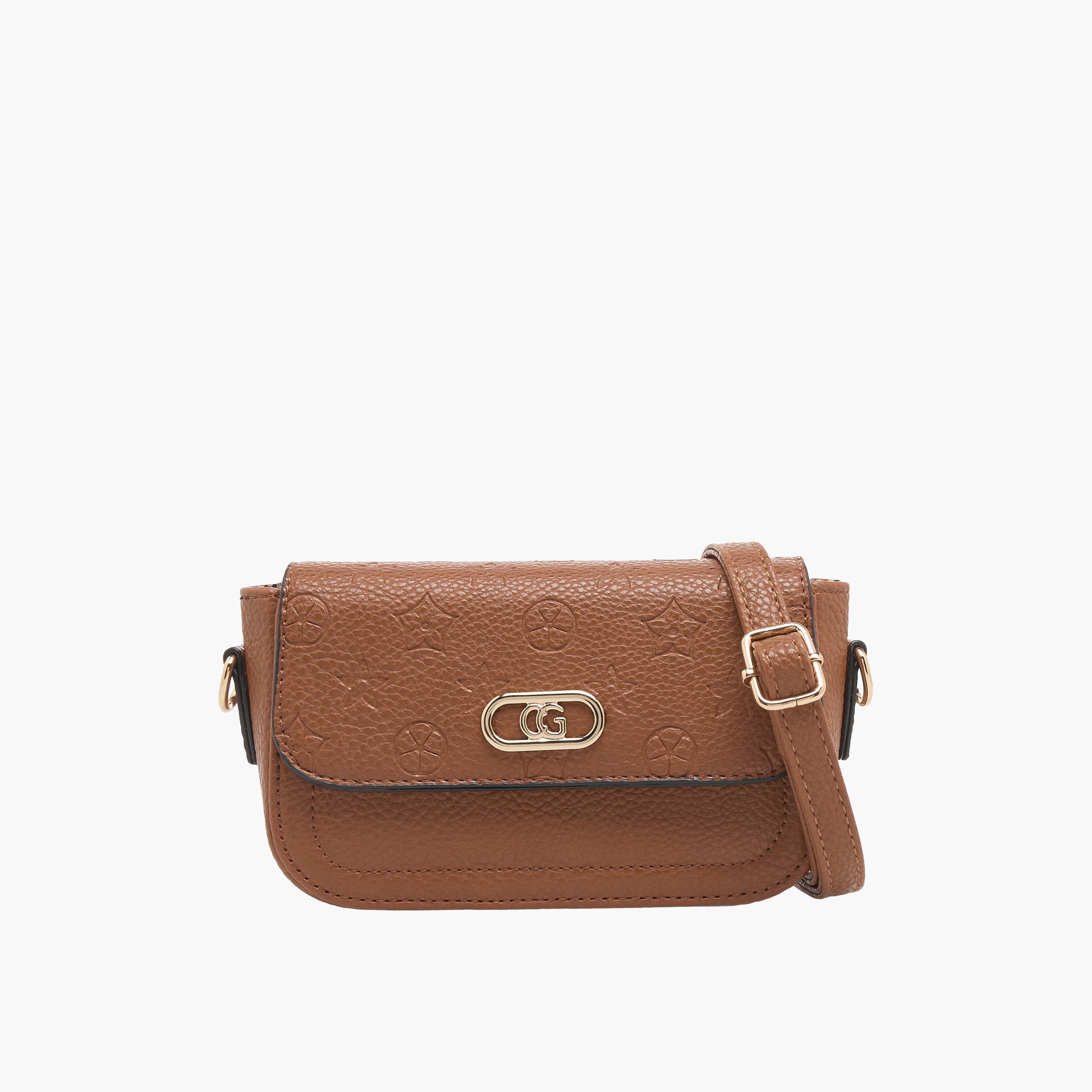 شنطة كروس بودي بنقوش وسحاب إغلاق من أدور-women-bagsandwallets-handbags-image-1