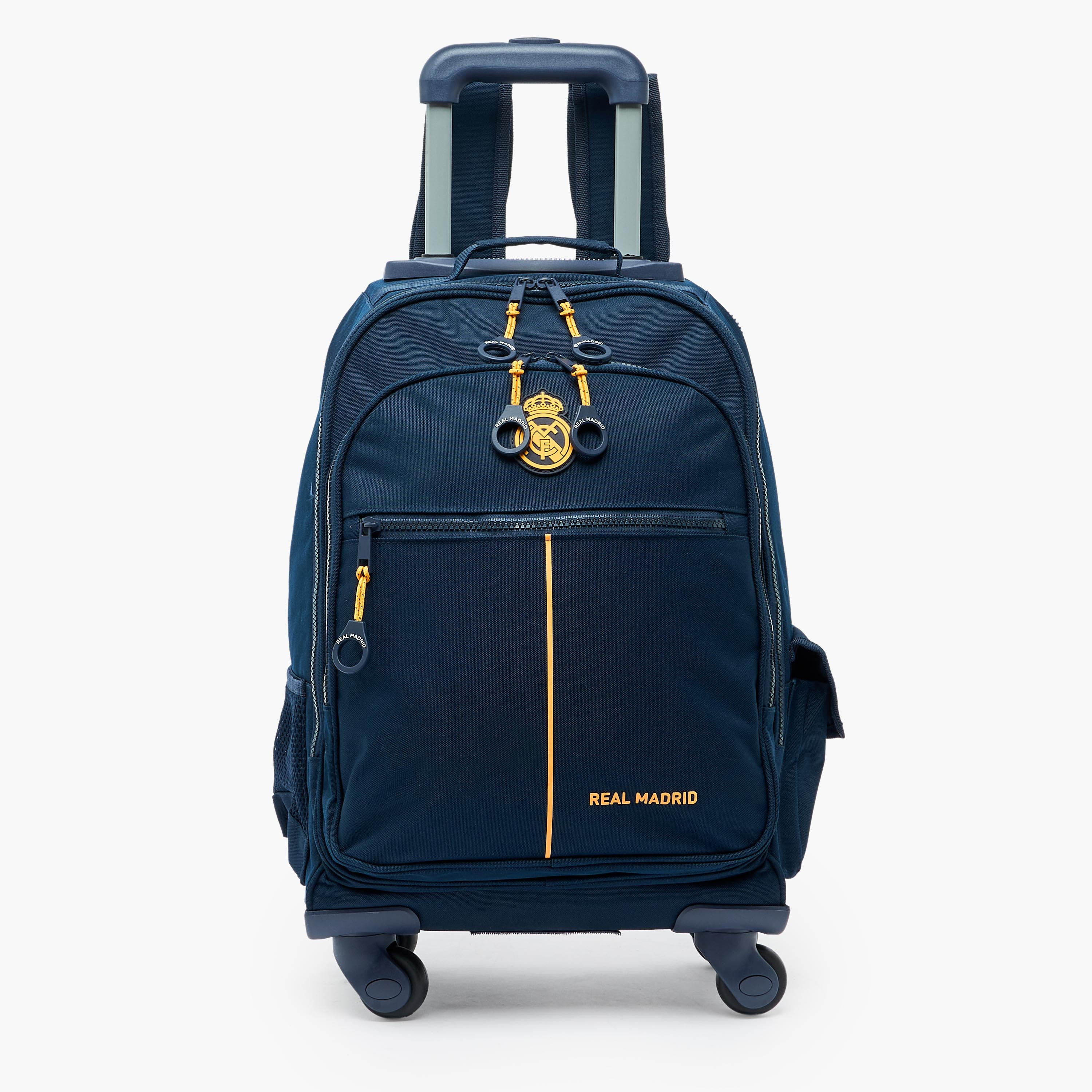 Real Madrid Printed Trolley Backpack for Boys 8-13 Years with Retractable Handle - 18 inches-school-bagsandbackpacks-trolleybags-image-1