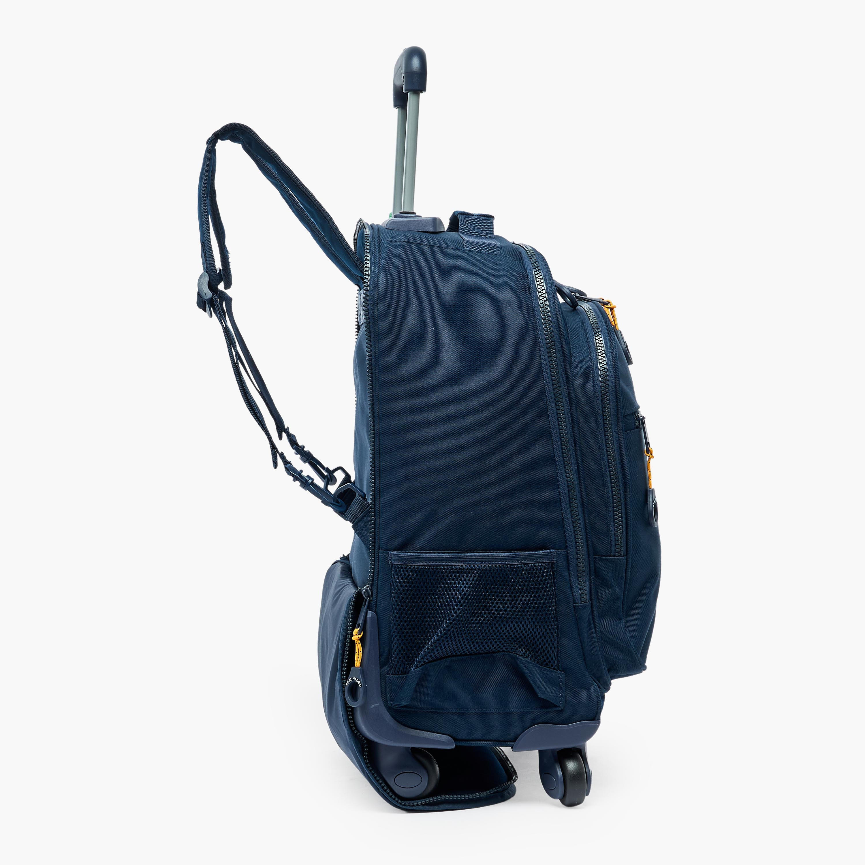 Real Madrid Printed Trolley Backpack for Boys 8-13 Years with Retractable Handle - 18 inches-school-bagsandbackpacks-trolleybags-image-10