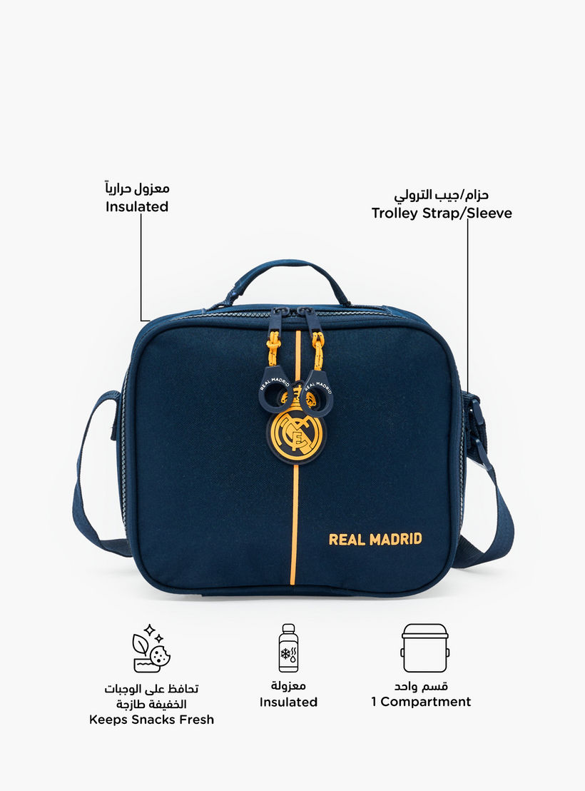 شنطة غداء بزخارف شعار ريال مدريد مع عزل للأولاد 8-13 سنوات-school-lunchessentials-lunchbags-image-2