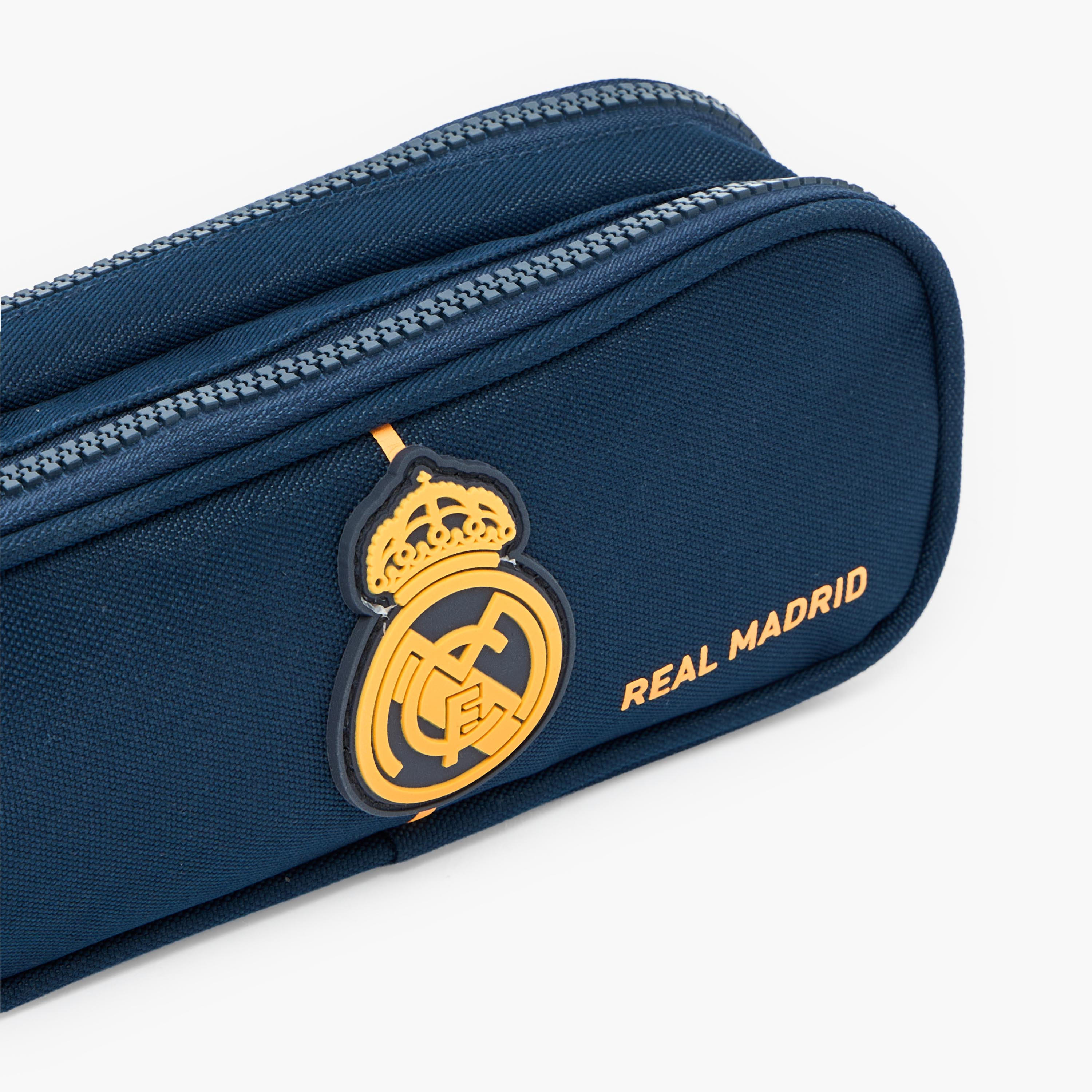 مقلمة بقسمين وبطبعات شعار ريال مدريد-school-stationery-pencilcases-image-7