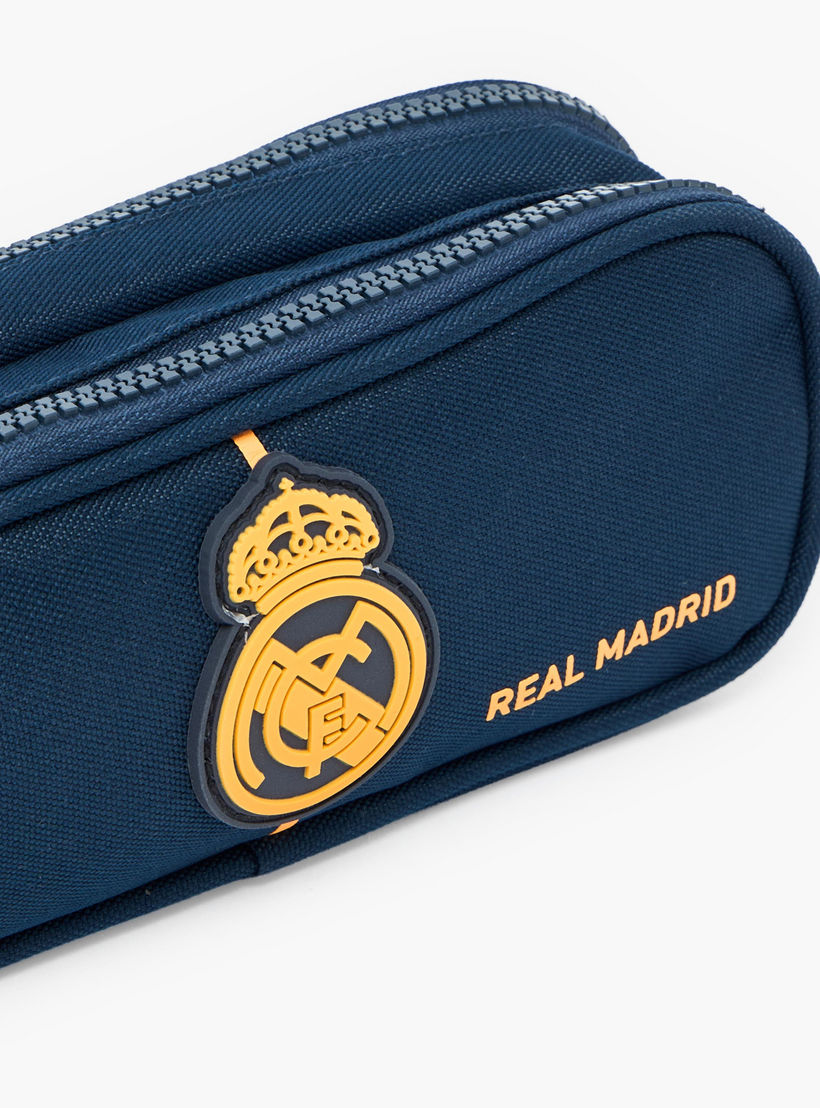 مقلمة بقسمين وبطبعات شعار ريال مدريد-school-stationery-pencilcases-image-7