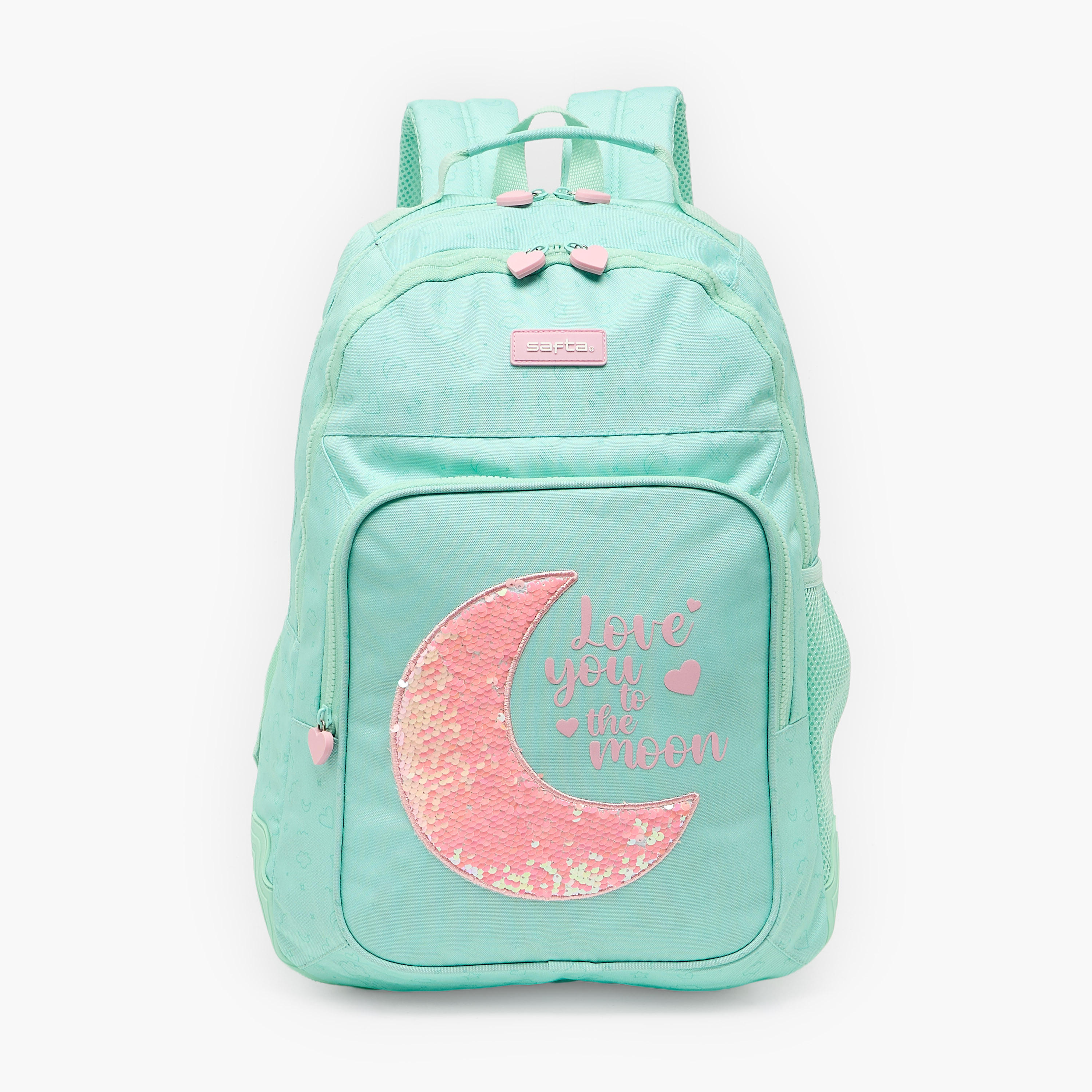Safta Embellished Backpack for Girls 8-13 Years with Padded Shoulder Straps - 17 inches-school-bagsandbackpacks-backpacks-image-1
