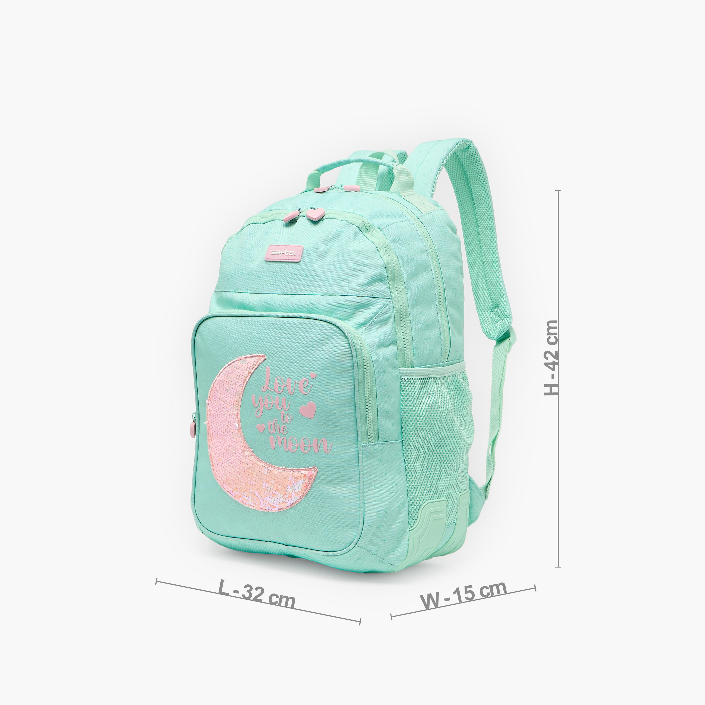 Safta Embellished Backpack for Girls 8-13 Years with Padded Shoulder Straps - 17 inches-school-bagsandbackpacks-backpacks-image-8