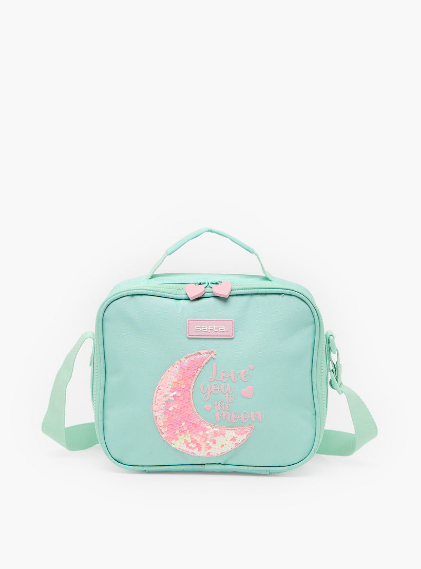 شنطة غداء مزينة وحزام قابل للتعديل للبنات 8-13 سنة من سافتا-school-lunchessentials-lunchbags-image-1