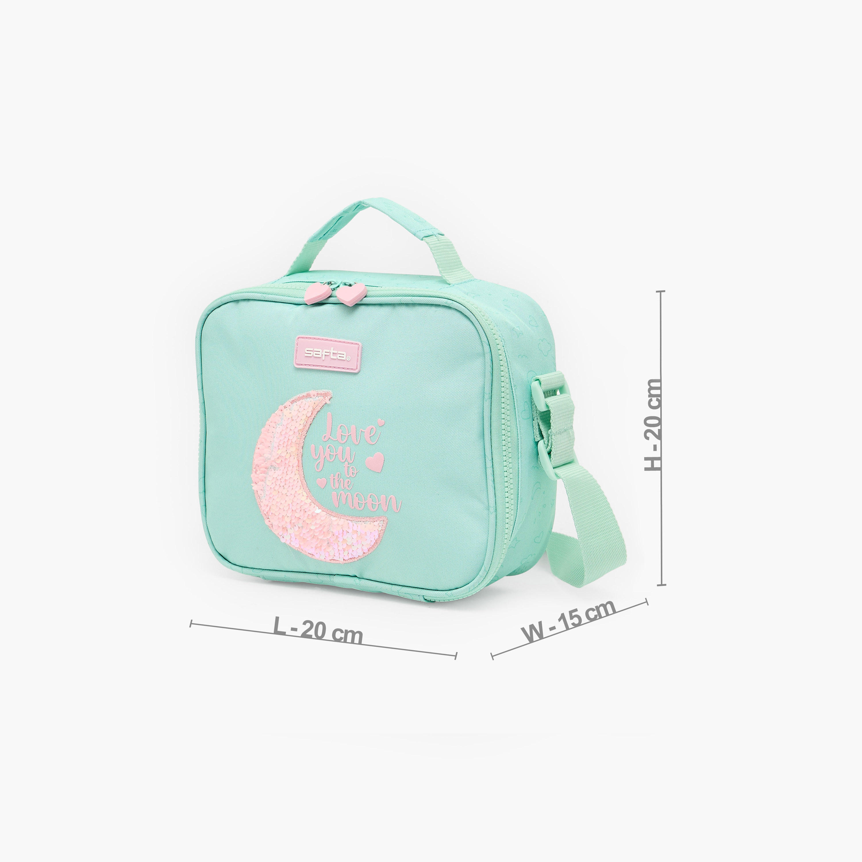 شنطة غداء مزينة وحزام قابل للتعديل للبنات 8-13 سنة من سافتا-school-lunchessentials-lunchbags-image-6