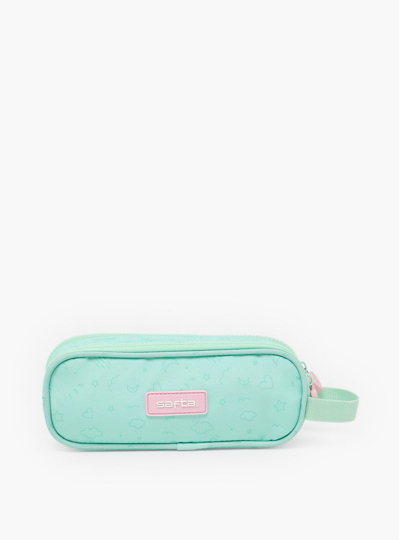 Safta Embellished Pencil Pouch with 2 Compartments-school-stationery-pencilcases-image-1