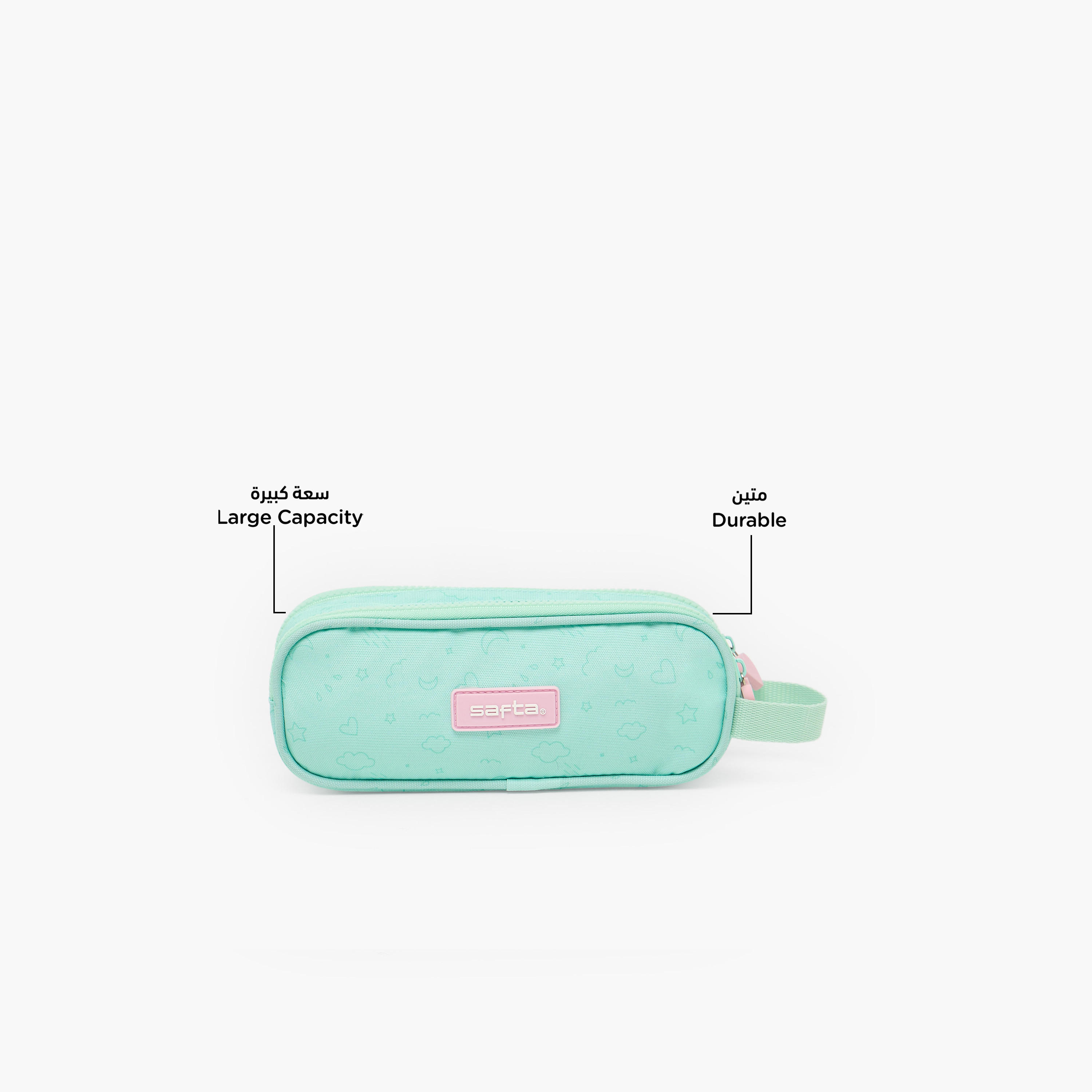Safta Embellished Pencil Pouch with 2 Compartments-school-stationery-pencilcases-image-2