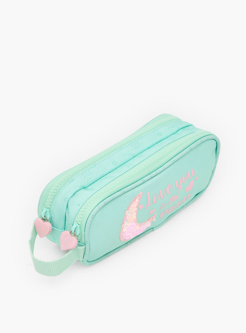 Safta Embellished Pencil Pouch with 2 Compartments-school-stationery-pencilcases-image-3