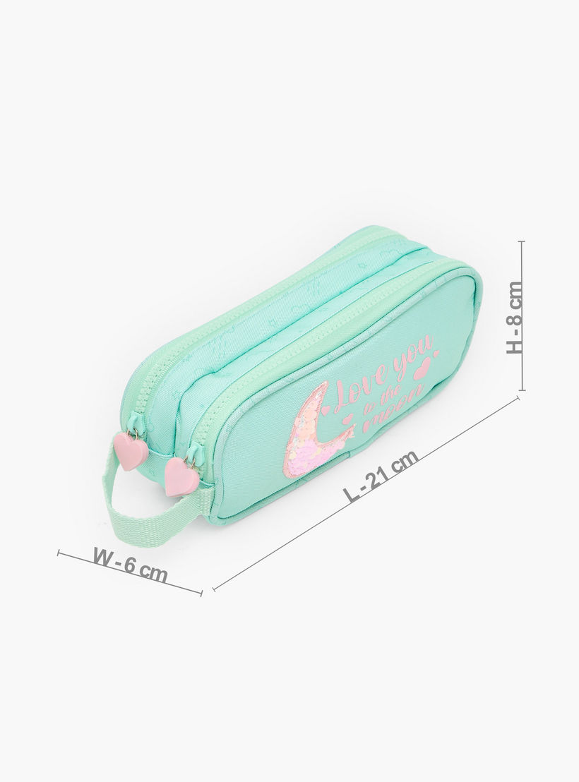Safta Embellished Pencil Pouch with 2 Compartments-school-stationery-pencilcases-image-4