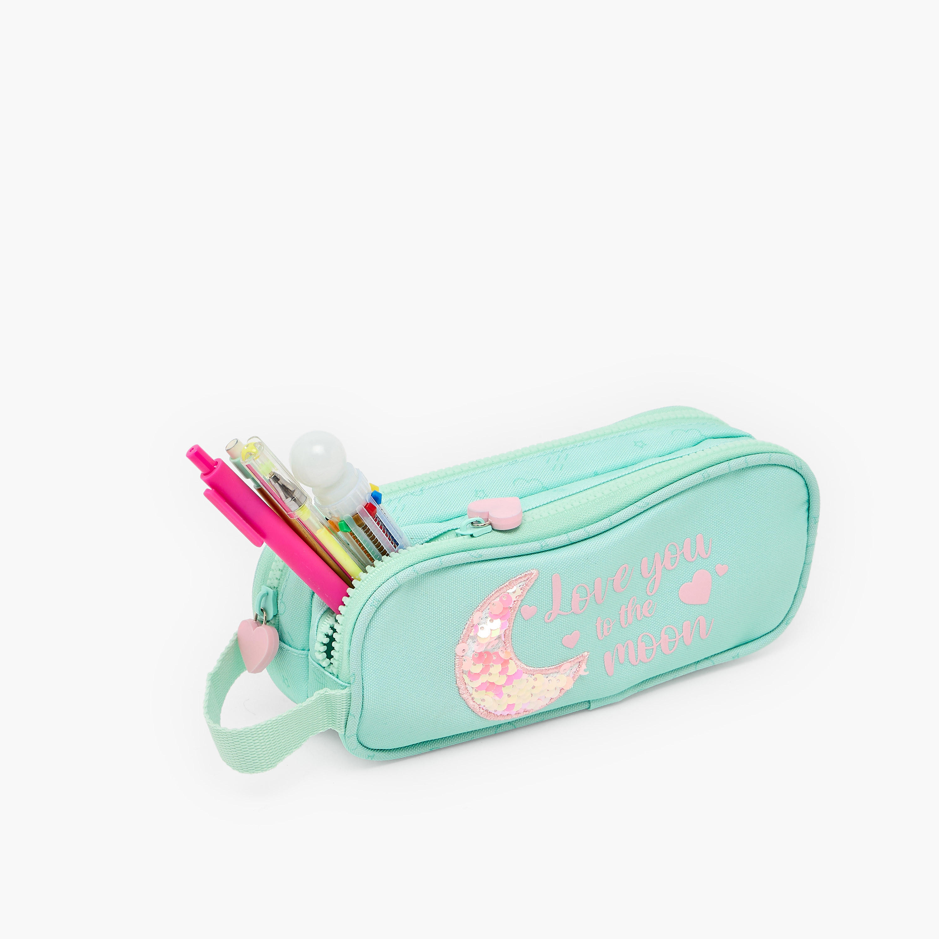 Safta Embellished Pencil Pouch with 2 Compartments-school-stationery-pencilcases-image-7