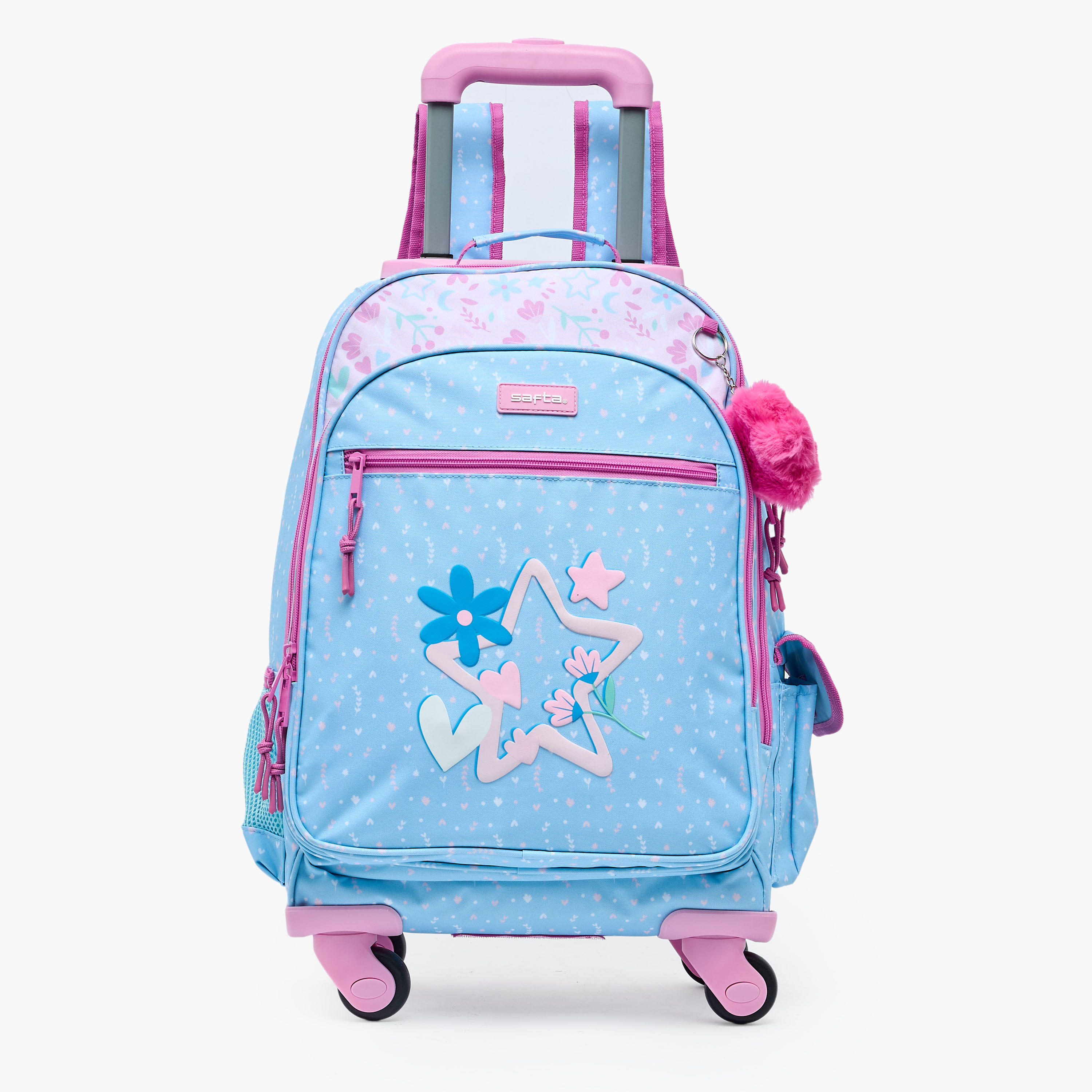Safta Floral Print Backpack for Girls 8-13 Years with Padded Shoulder Straps - 18 inches-school-bagsandbackpacks-backpacks-image-1