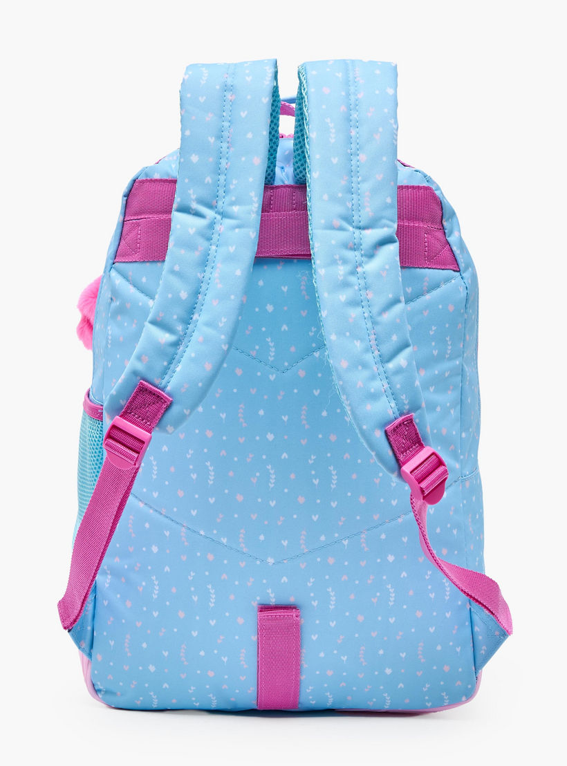 شنطة مدرسية بطبعات زهور وحمالات كتف مبطنة للبنات 8-13 سنوات من سافتا - 18 بوصة-school-bagsandbackpacks-trolleybags-image-9