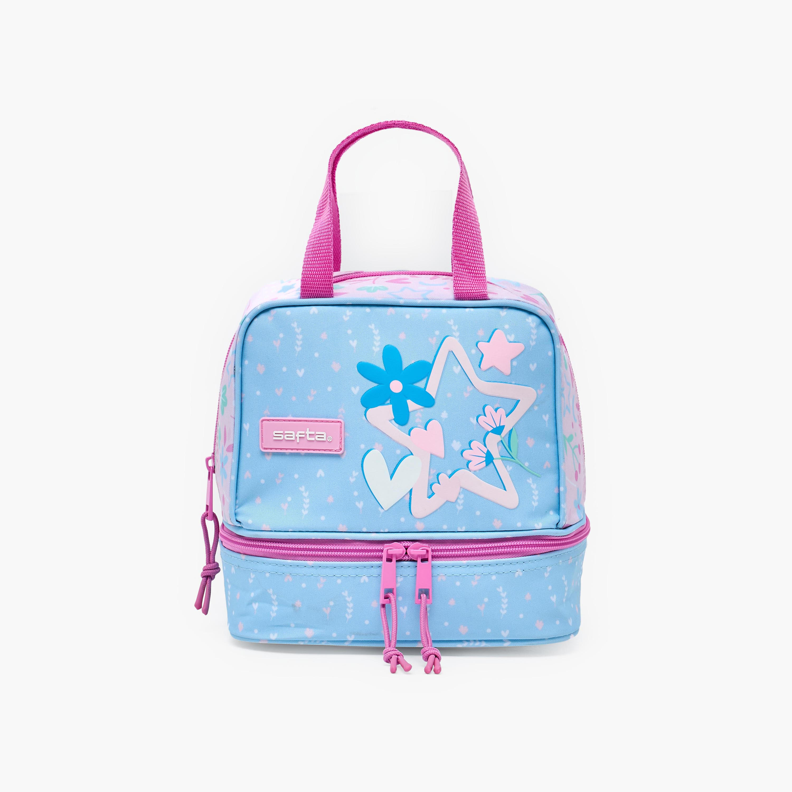 Safta Star Print Lunch Bag for Girls 8-13 Years with Double Handle-school-lunchessentials-lunchbags-image-1