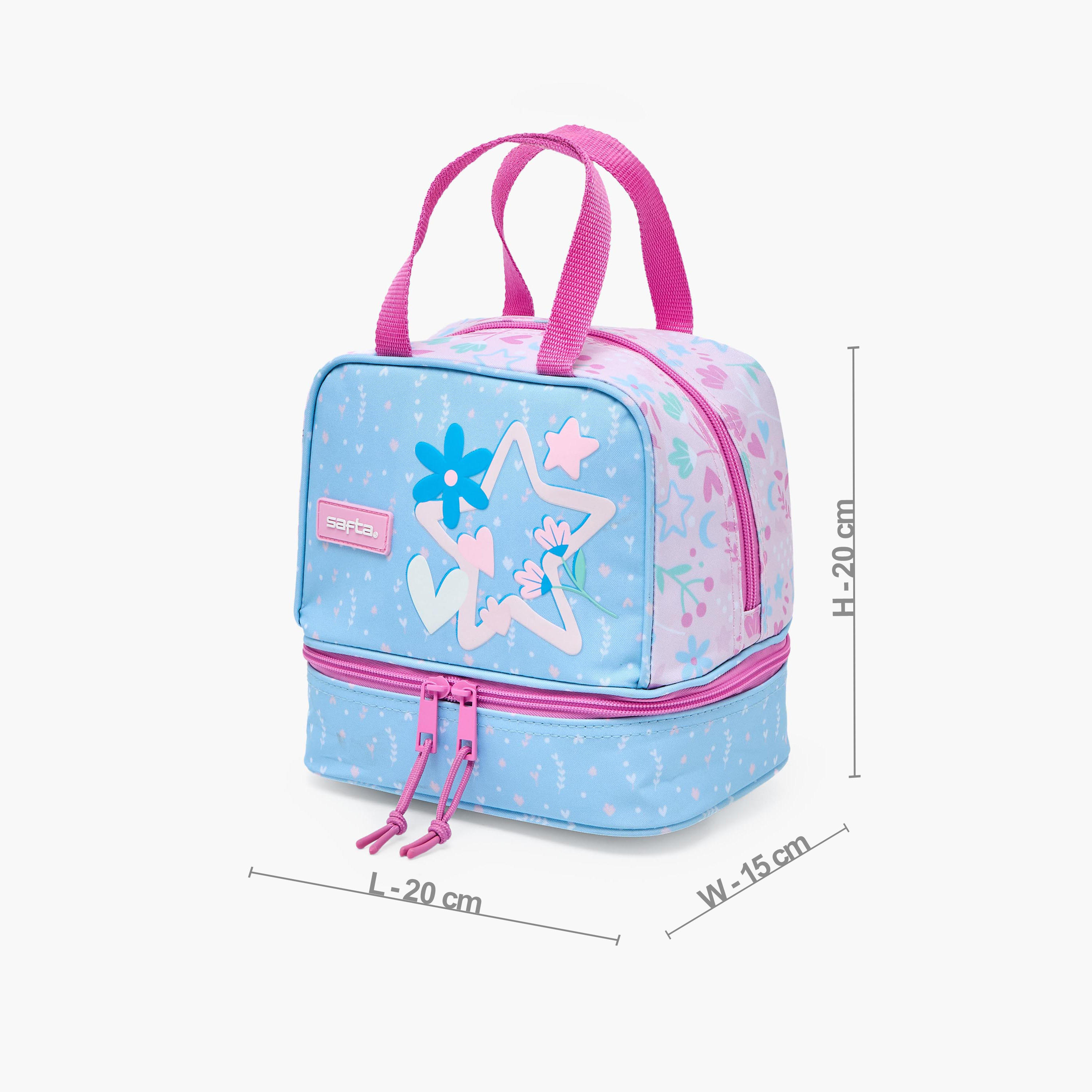 Safta Star Print Lunch Bag for Girls 8-13 Years with Double Handle-school-lunchessentials-lunchbags-image-8
