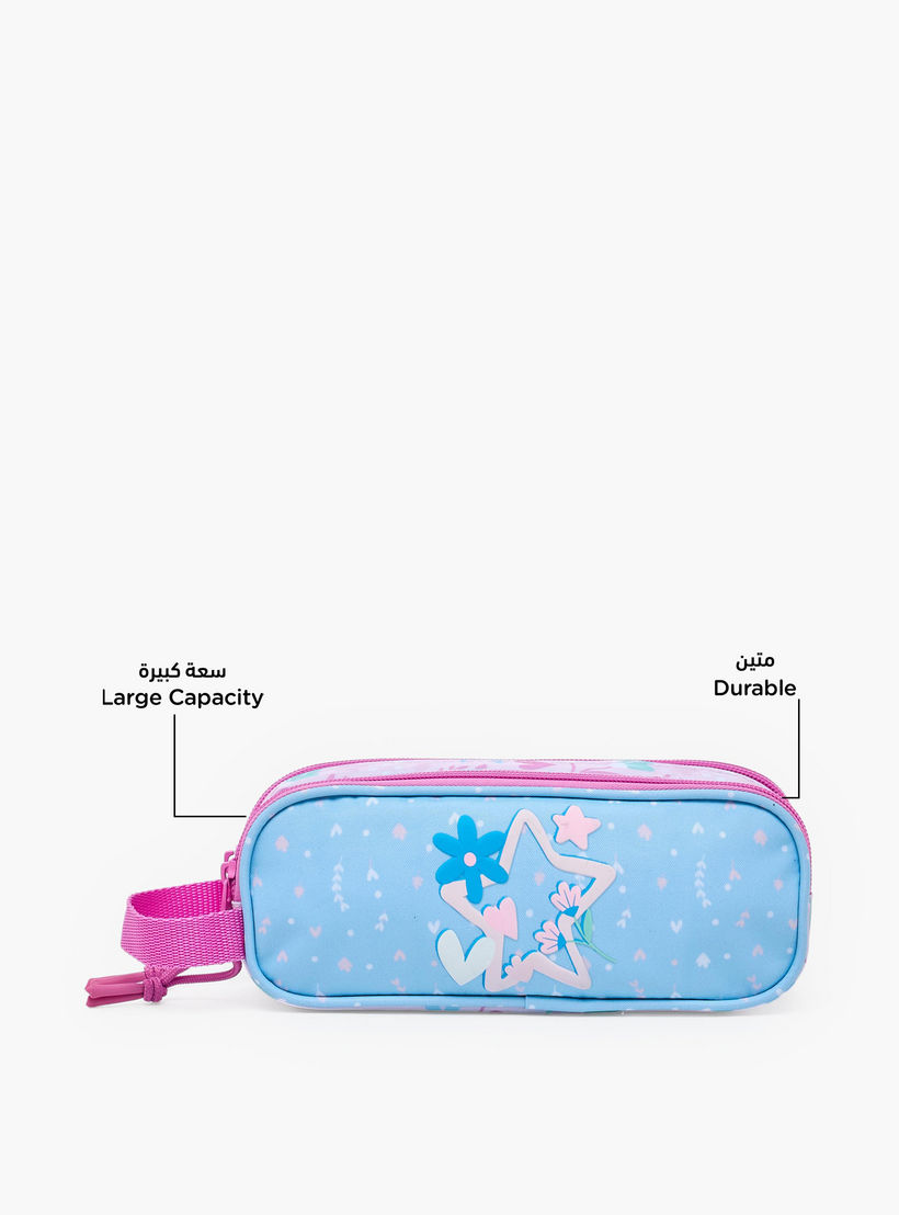 مقلمة بقسمين وطبعات نجوم من سافتا-school-stationery-pencilcases-image-2