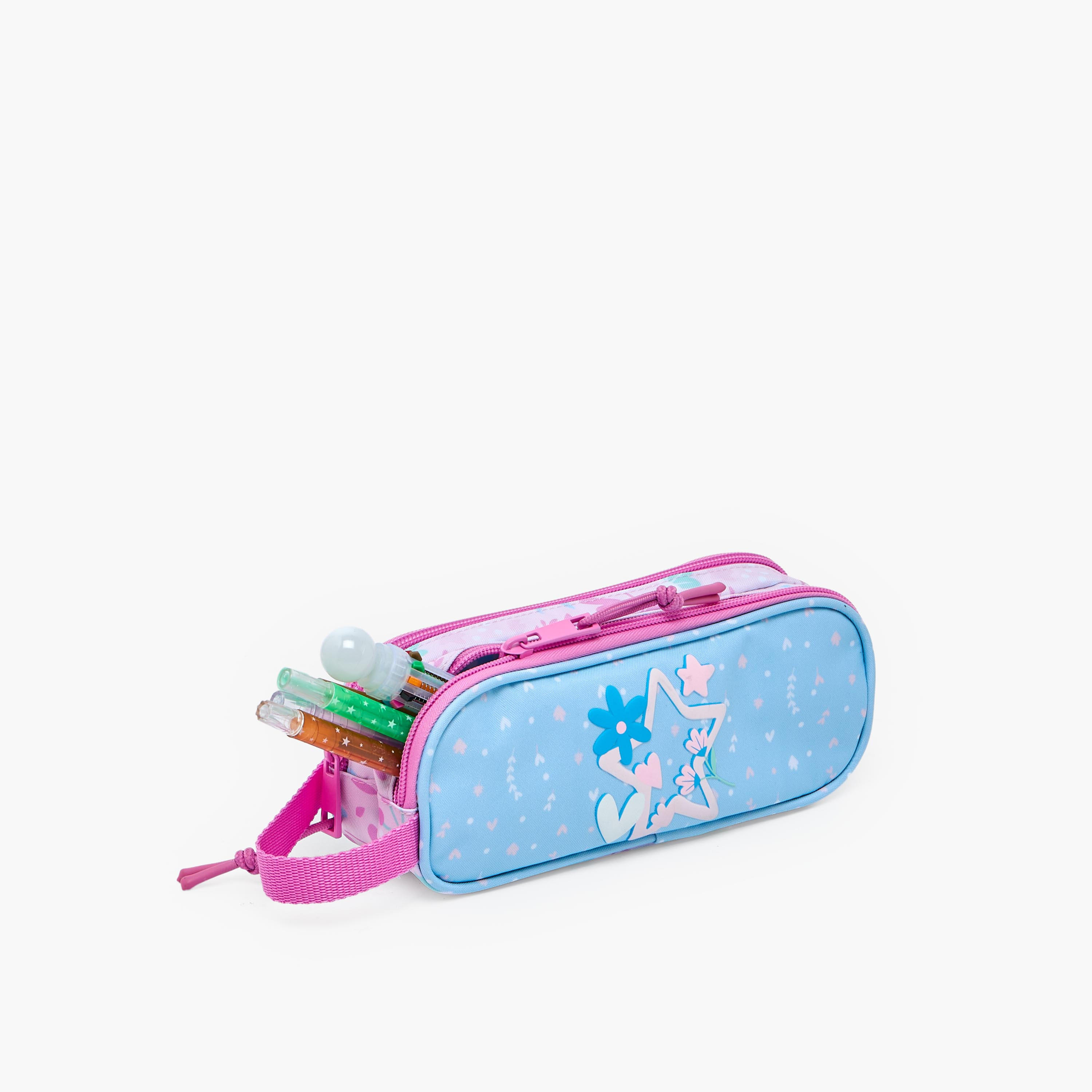 مقلمة بقسمين وطبعات نجوم من سافتا-school-stationery-pencilcases-image-5