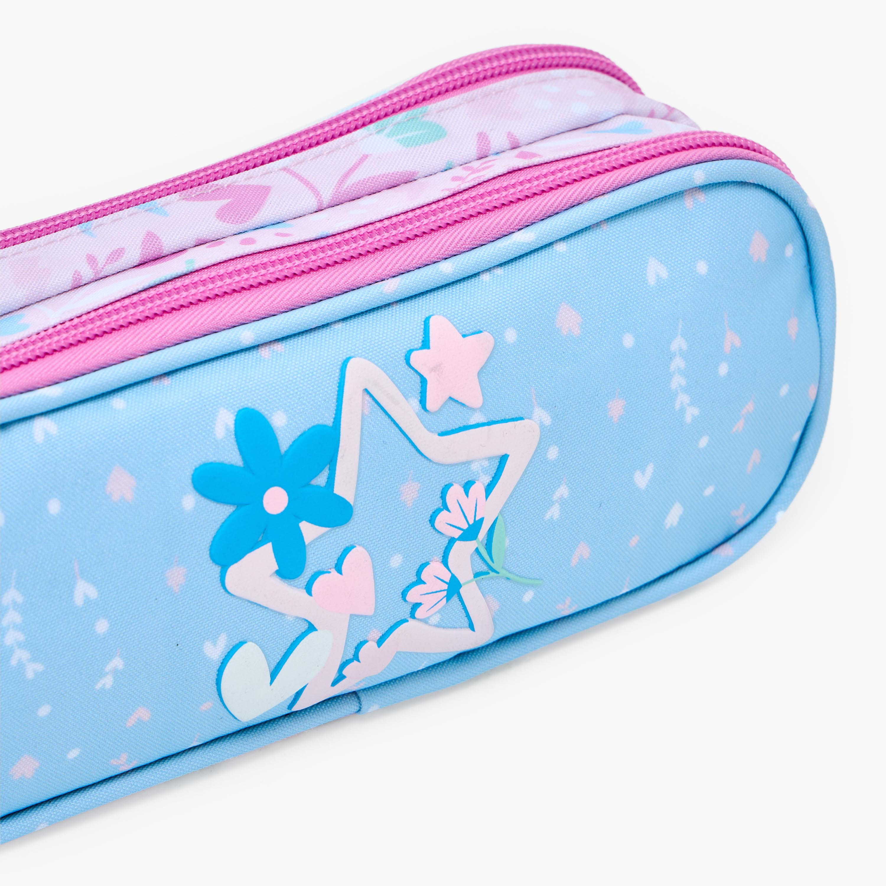 مقلمة بقسمين وطبعات نجوم من سافتا-school-stationery-pencilcases-image-7