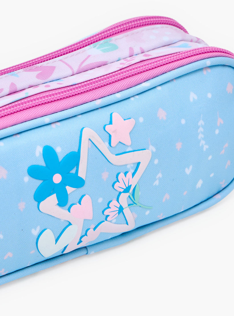 مقلمة بقسمين وطبعات نجوم من سافتا-school-stationery-pencilcases-image-7