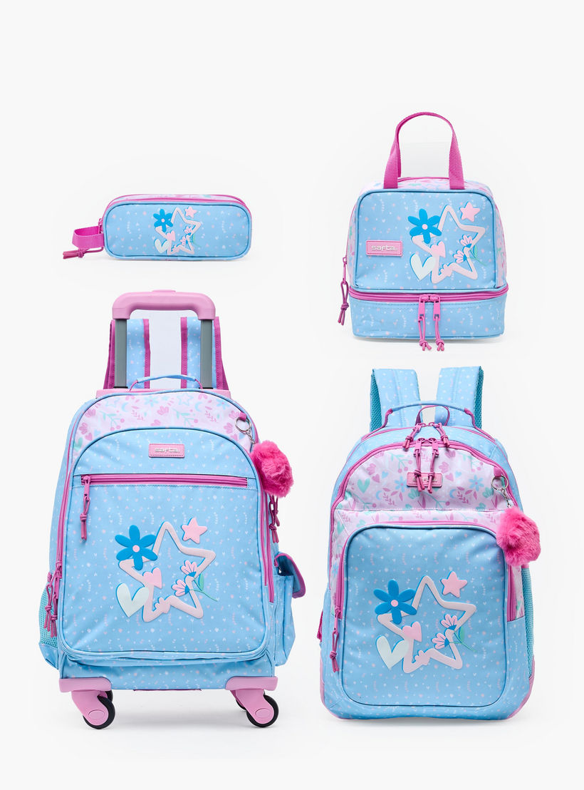مقلمة بقسمين وطبعات نجوم من سافتا-school-stationery-pencilcases-image-8