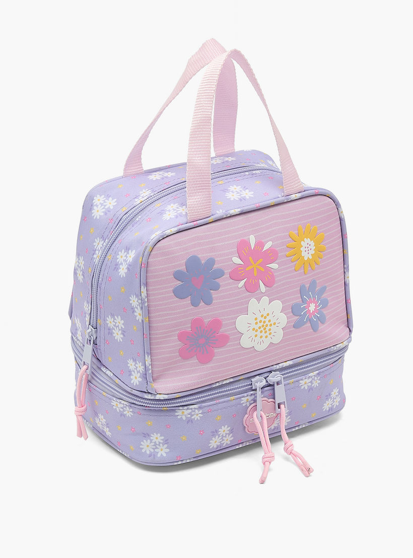 Safta Floral Print Lunch Bag for Girls 8-13 Years with Shoulder Strap-school-lunchessentials-lunchbags-image-2