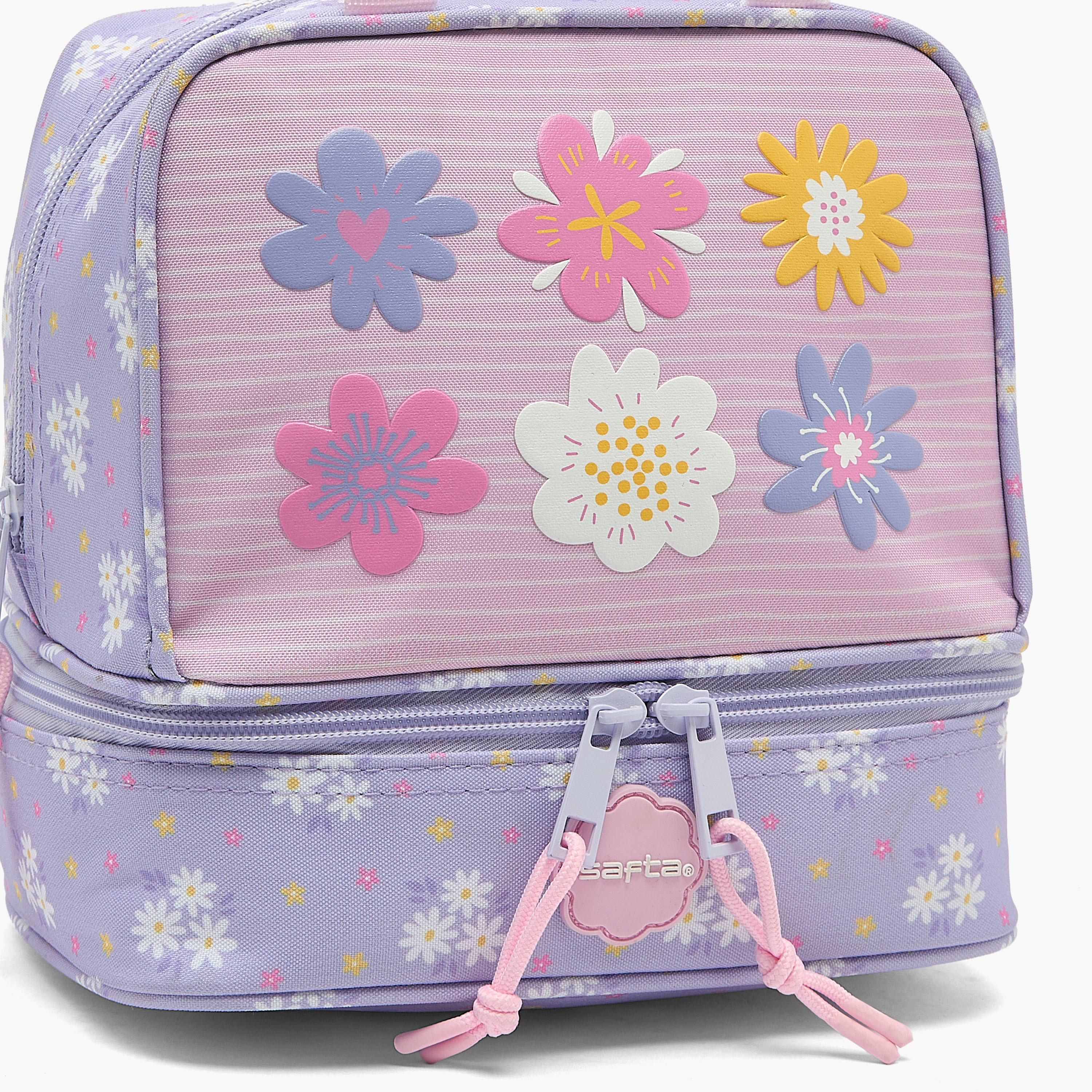 Safta Floral Print Lunch Bag for Girls 8-13 Years with Shoulder Strap-school-lunchessentials-lunchbags-image-3