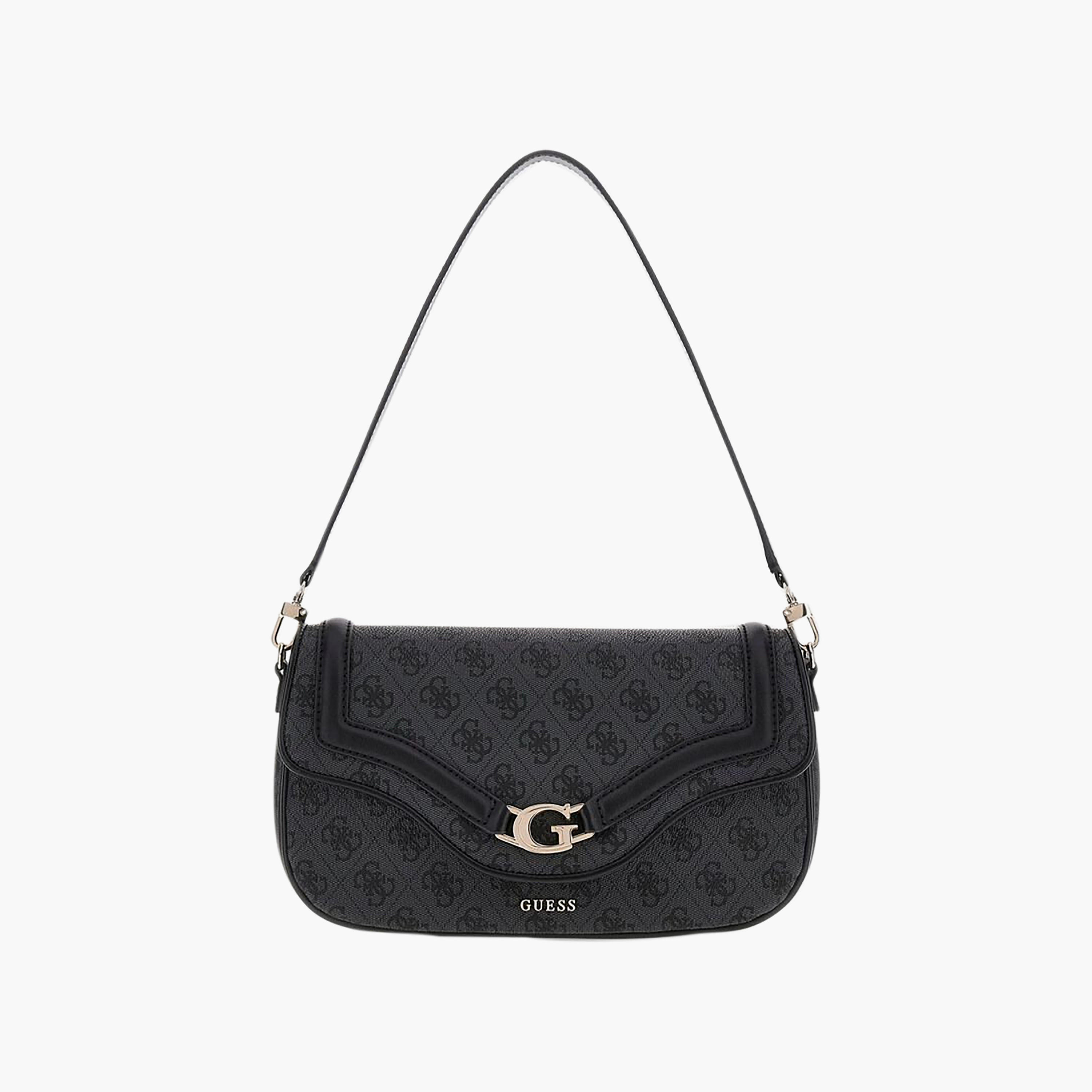 Guess - Dea Flap Shoulder Bag - Black-women-bagsandwallets-handbags-image-1