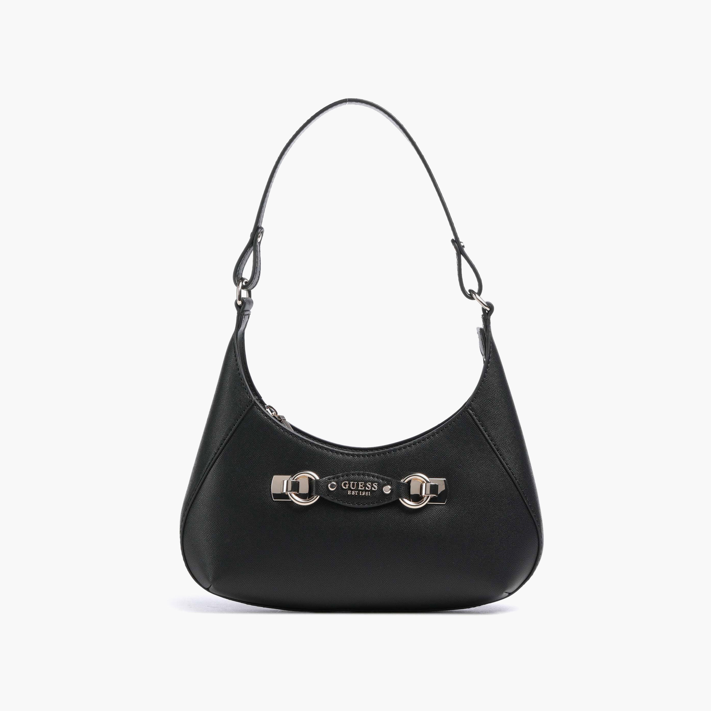 Guess - Mimina Top Zip Shoulder Bag - Black-women-bagsandwallets-handbags-image-1