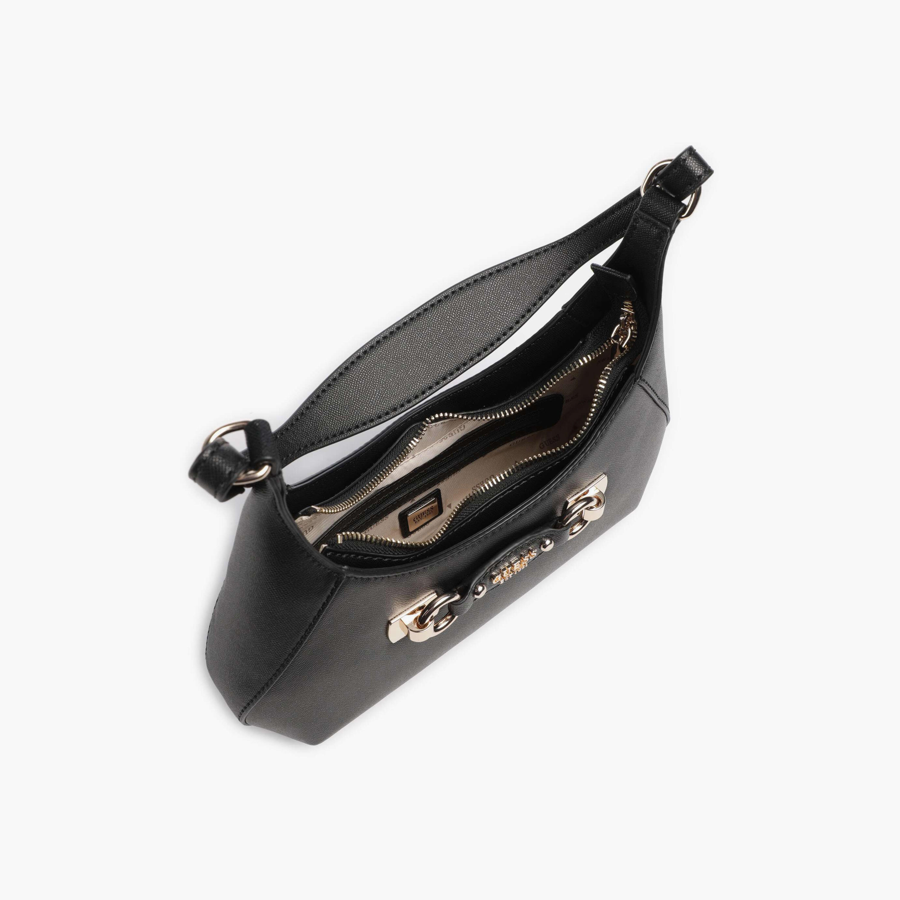 Guess - Mimina Top Zip Shoulder Bag - Black-women-bagsandwallets-handbags-image-3