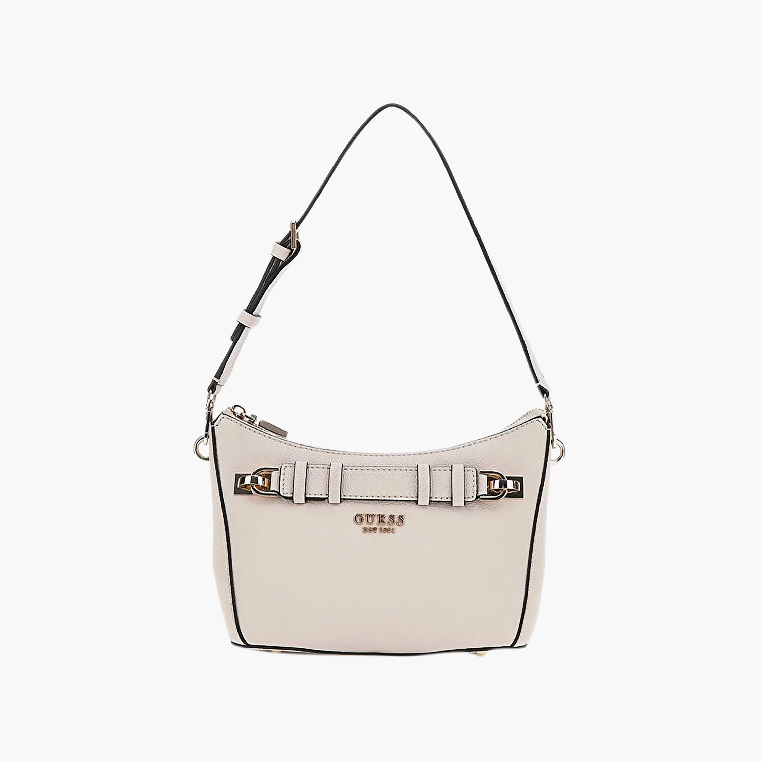 Guess - Gregoria Top Zip Shoulder Bag - White-women-bagsandwallets-handbags-image-1