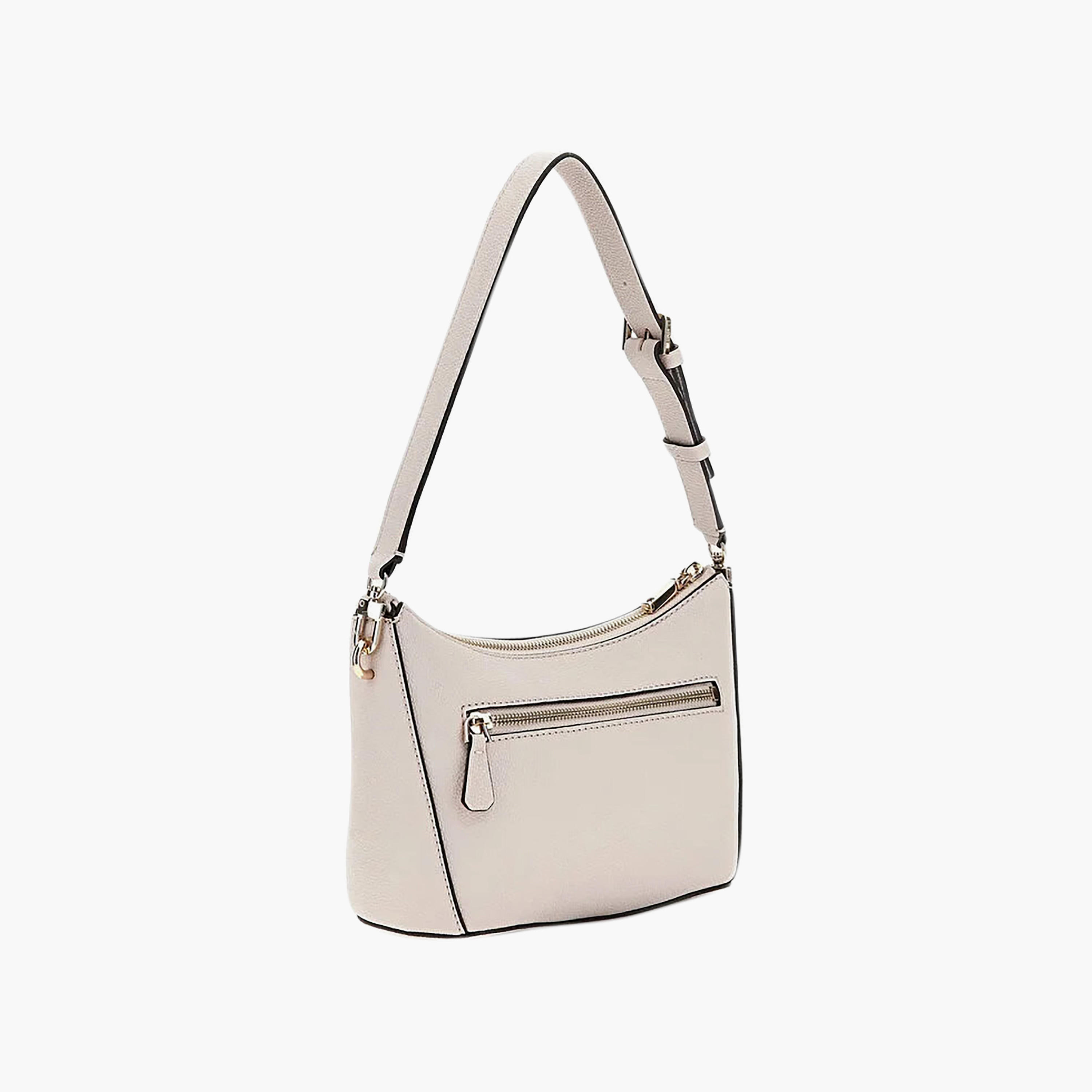 Guess - Gregoria Top Zip Shoulder Bag - White-women-bagsandwallets-handbags-image-2