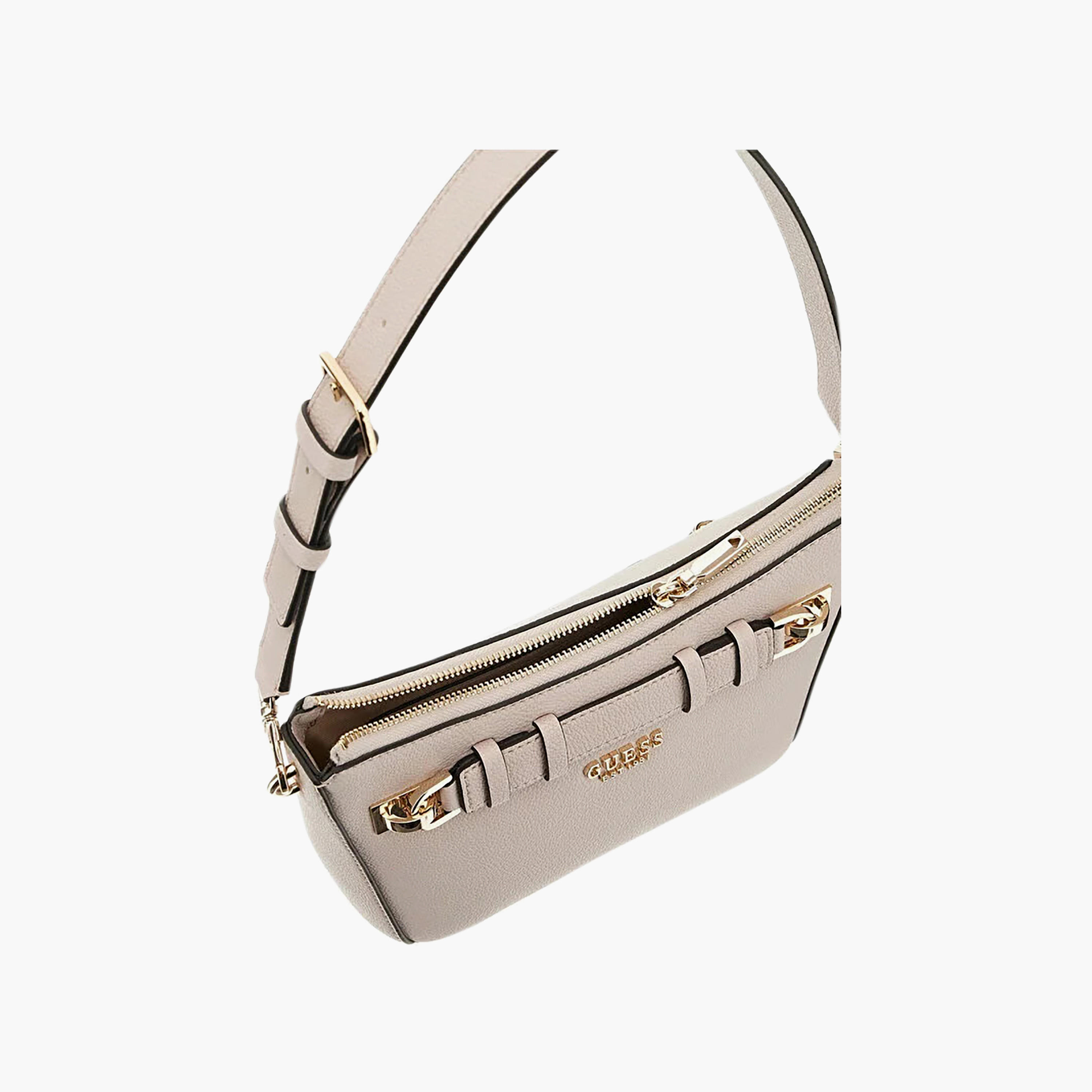 Guess - Gregoria Top Zip Shoulder Bag - White-women-bagsandwallets-handbags-image-3