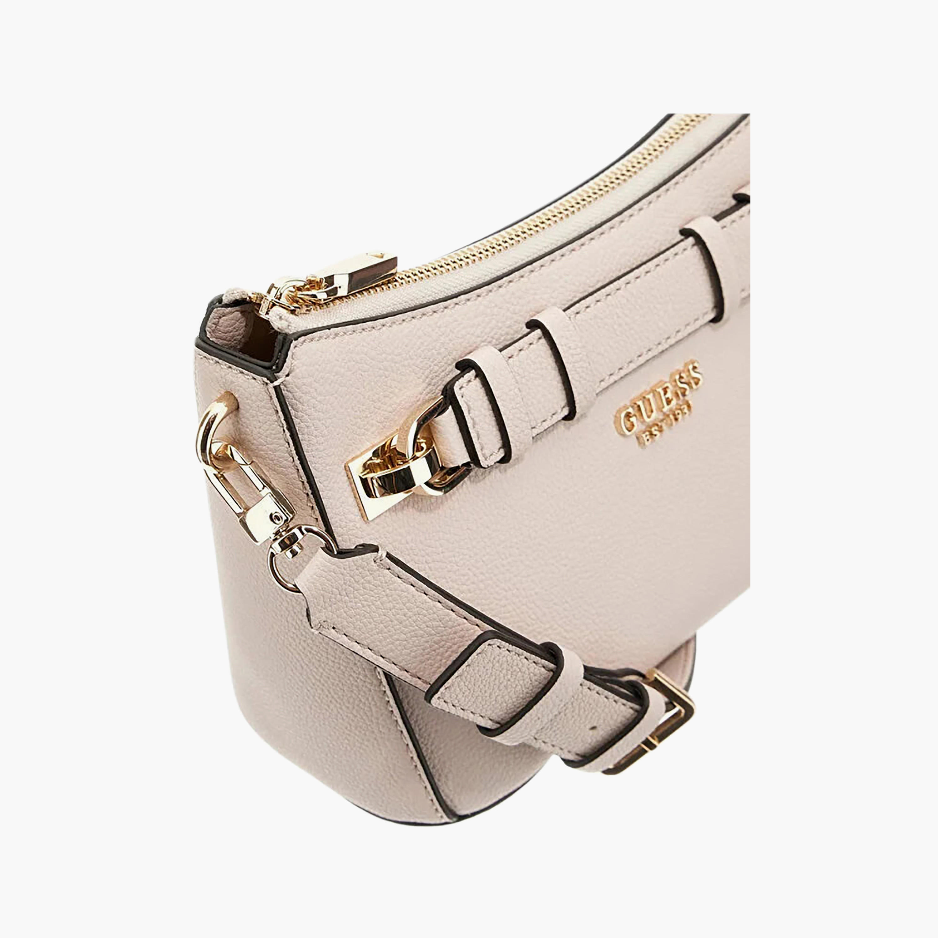 Guess - Gregoria Top Zip Shoulder Bag - White-women-bagsandwallets-handbags-image-4