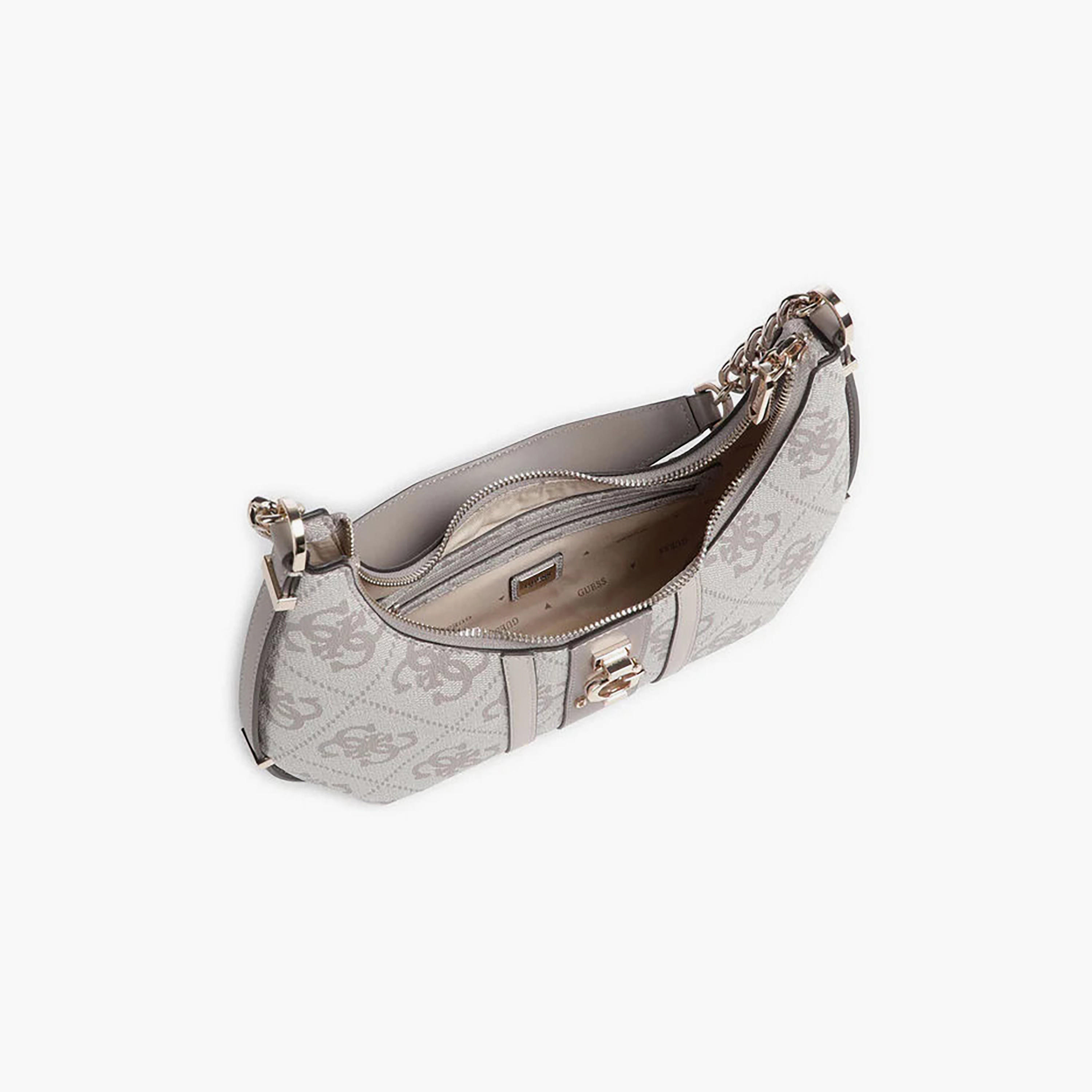 Guess - Erenia Top Zip Shoulder Bag - Beige/Natural-women-bagsandwallets-handbags-image-3