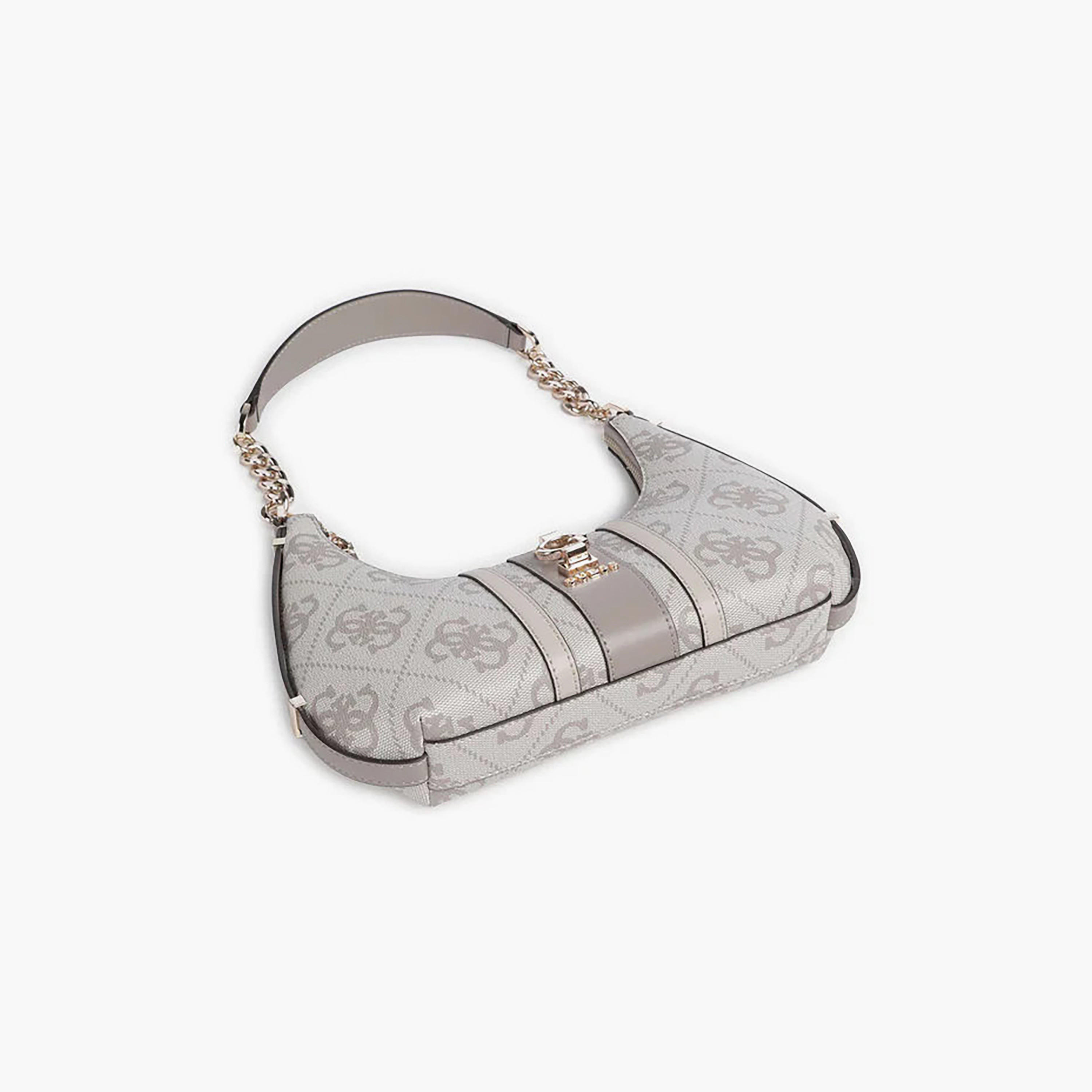 Guess - Erenia Top Zip Shoulder Bag - Beige/Natural-women-bagsandwallets-handbags-image-4