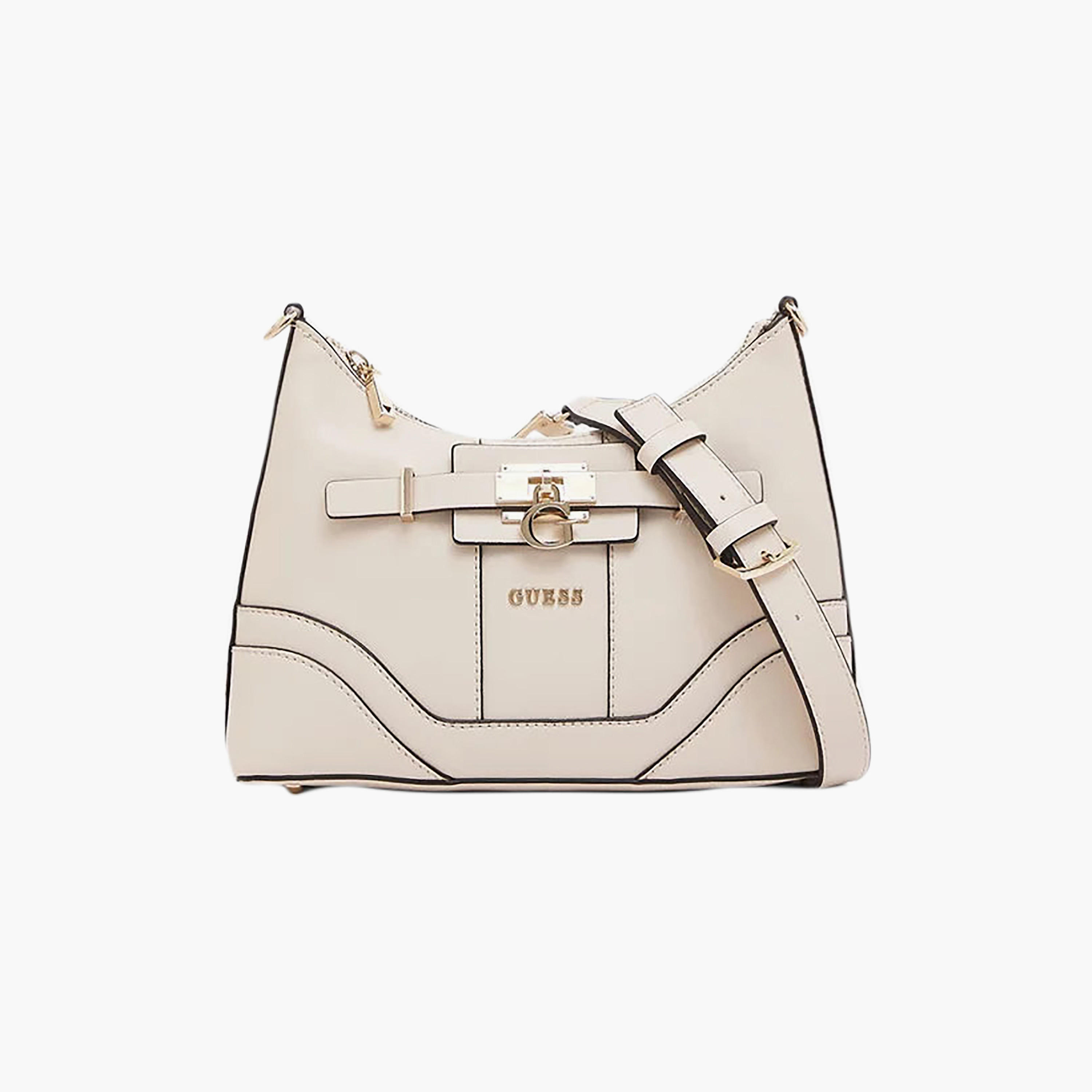 Guess - Greyson Ii Top Zip Shldr Bag - White-women-bagsandwallets-handbags-image-1