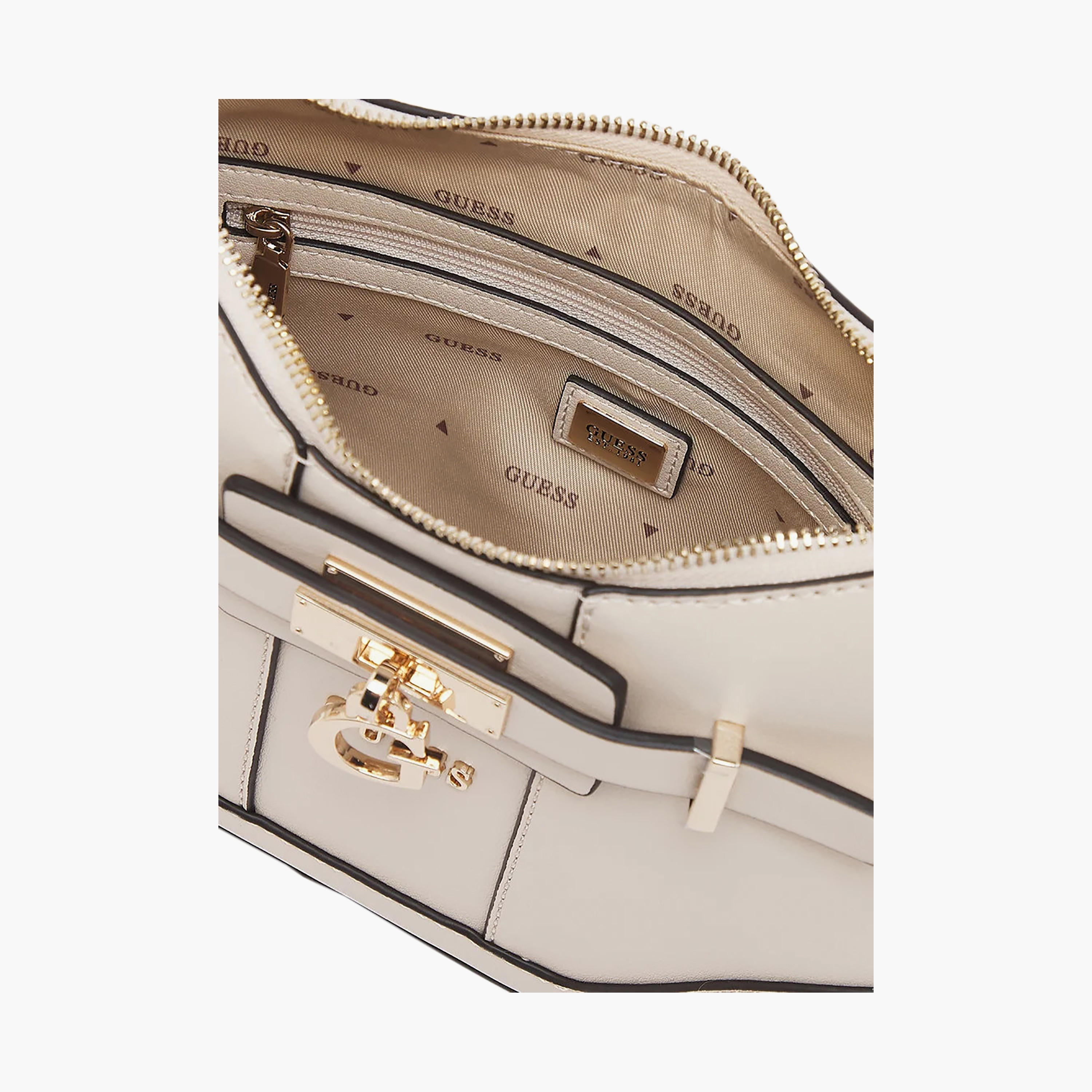Guess - Greyson Ii Top Zip Shldr Bag - White-women-bagsandwallets-handbags-image-3