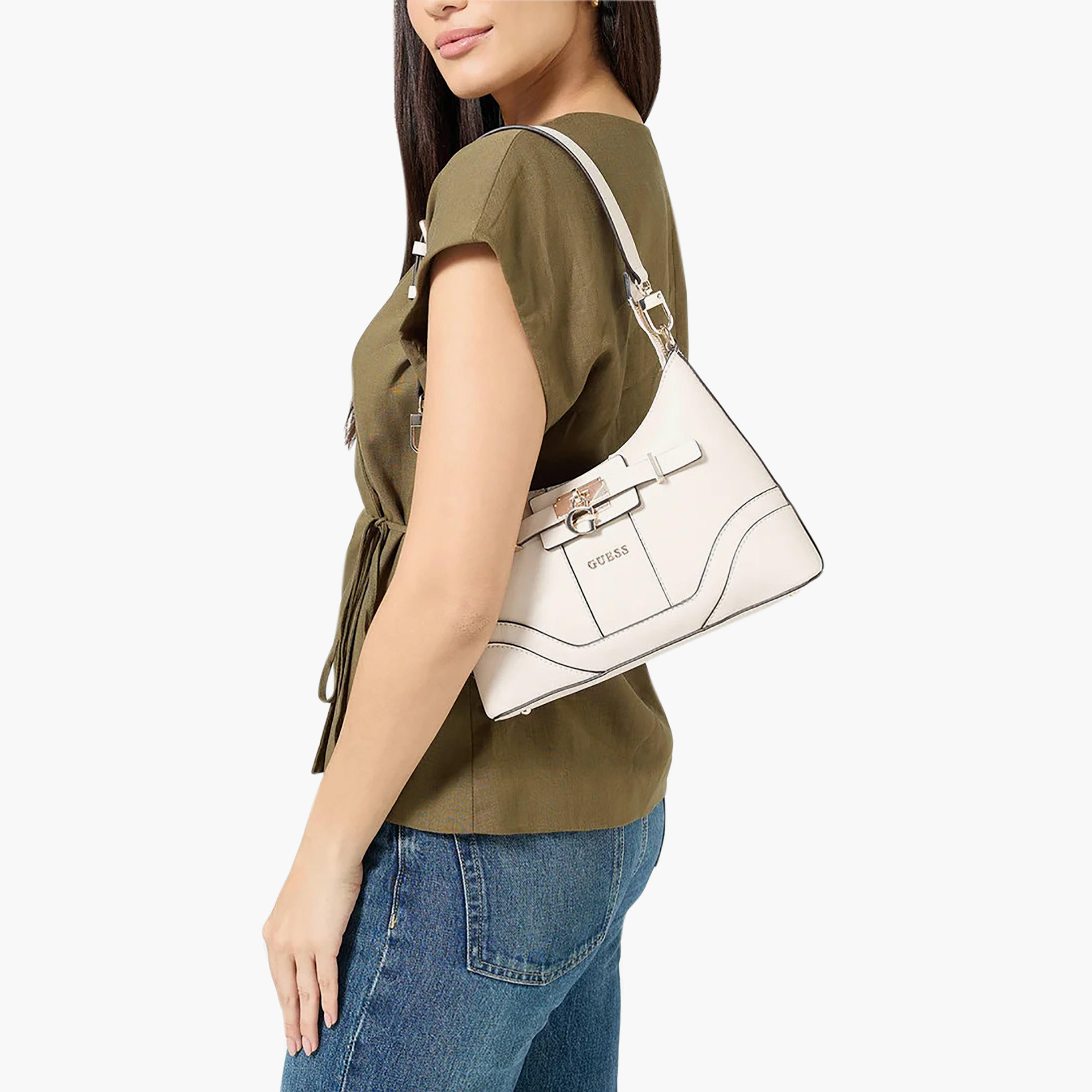 Guess - Greyson Ii Top Zip Shldr Bag - White-women-bagsandwallets-handbags-image-5