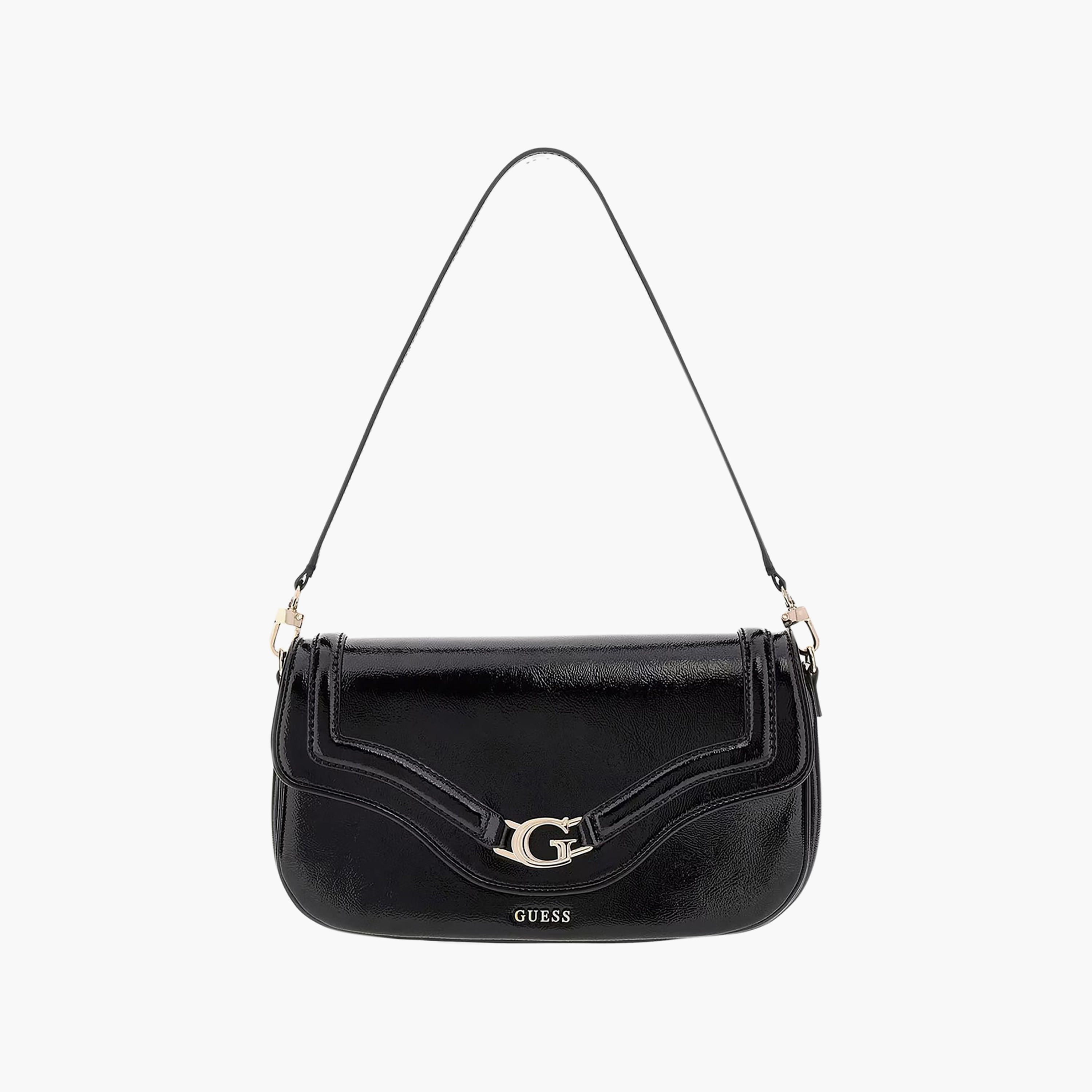Guess - Dea Flap Shoulder Bag - Black-women-bagsandwallets-handbags-image-1