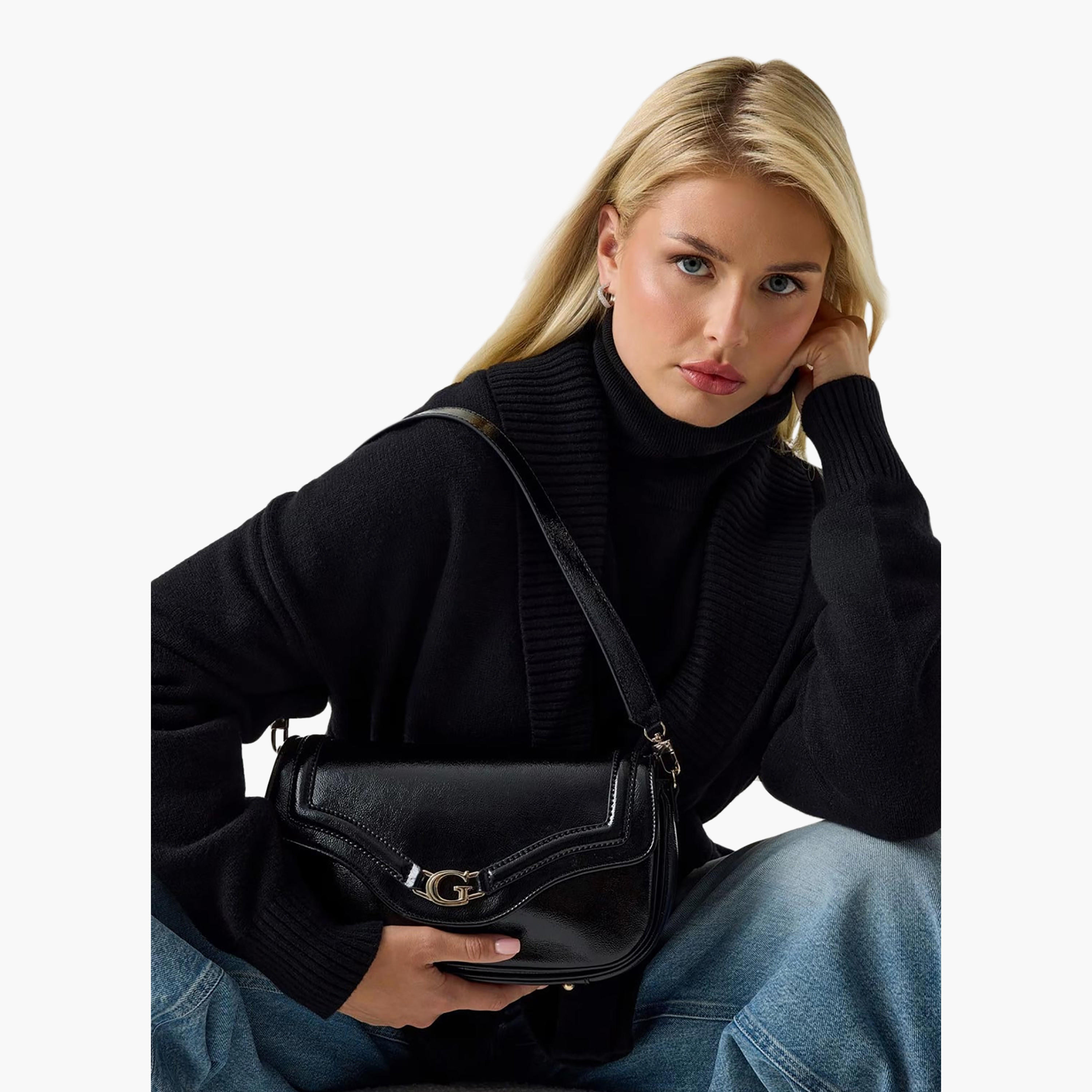 Guess - Dea Flap Shoulder Bag - Black-women-bagsandwallets-handbags-image-7
