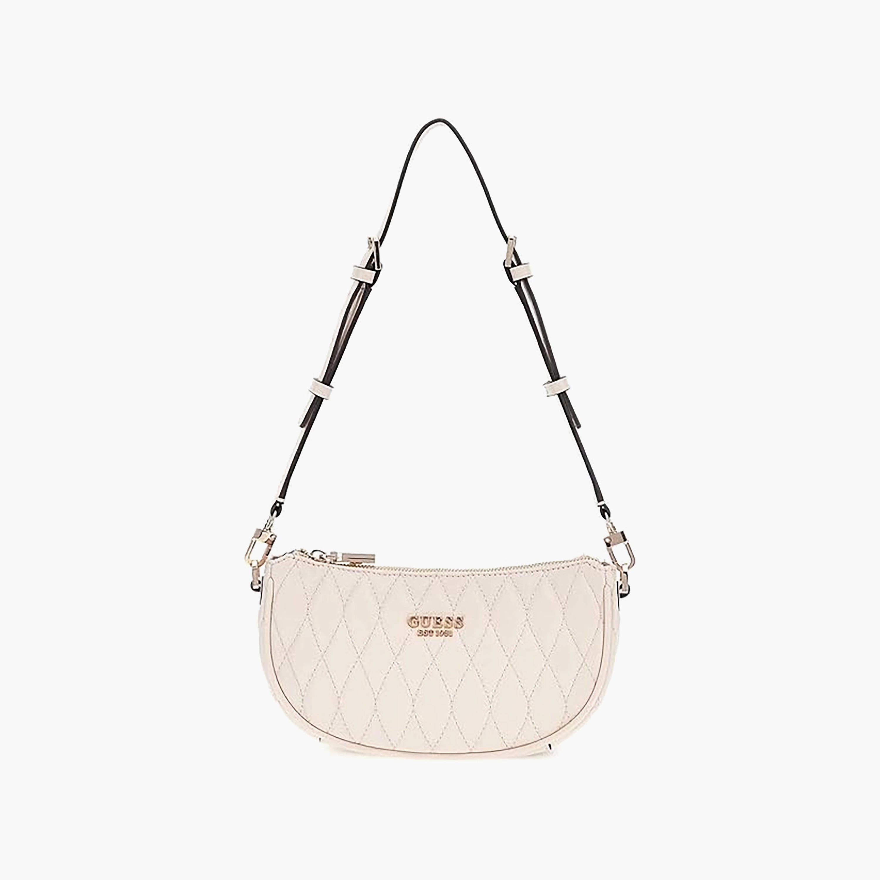 Guess - Valla Mini Top Zip Shldr Bag - White-women-bagsandwallets-handbags-image-1