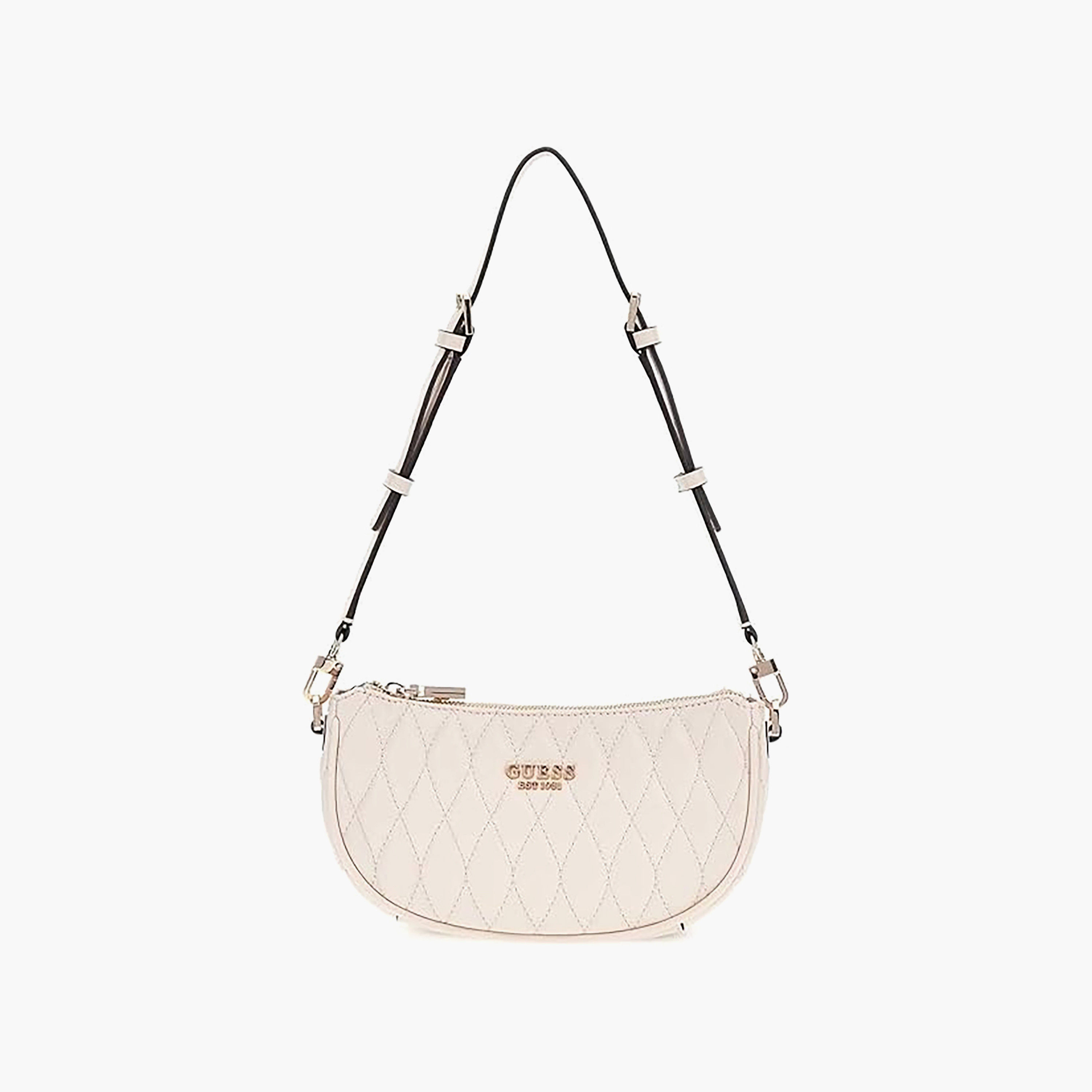 Guess Valla Diamond Quilted Shoulder Bag with Zipper Closure and Adjustable Strap-women-bagsandwallets-handbags-image-1