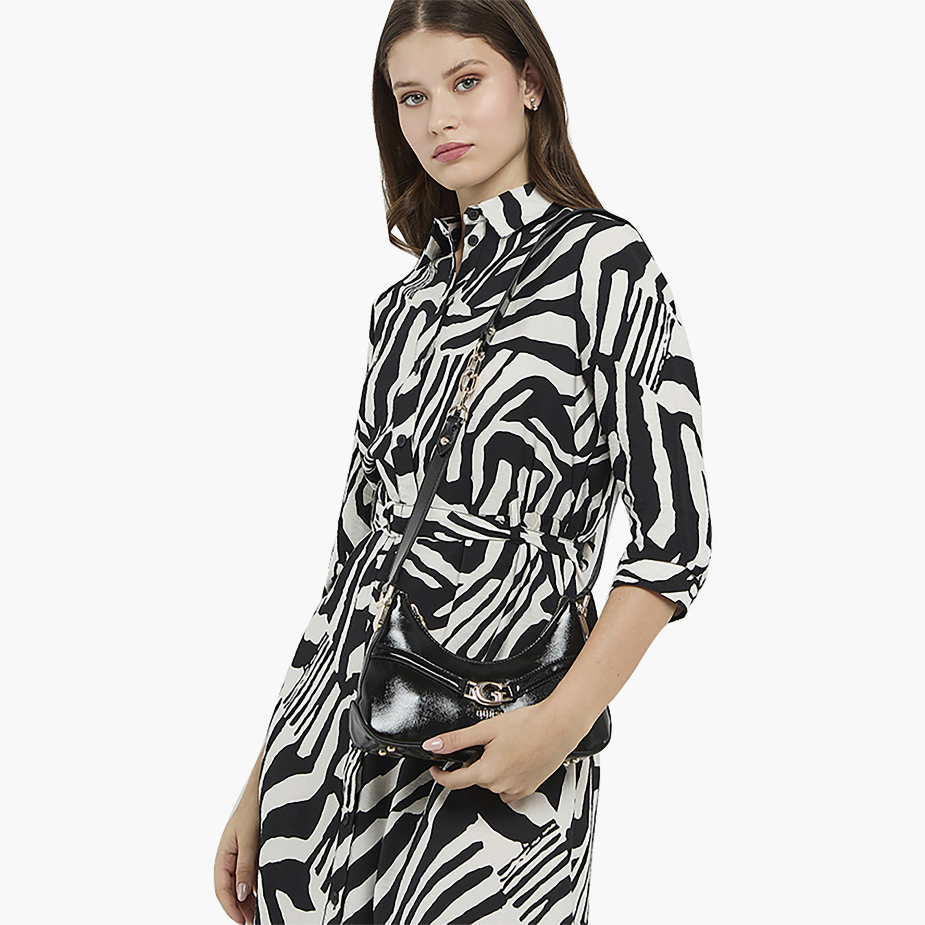 حقيبة كتف Guess Dea بسحاب وحزام كتف-women-bagsandwallets-handbags-image-5